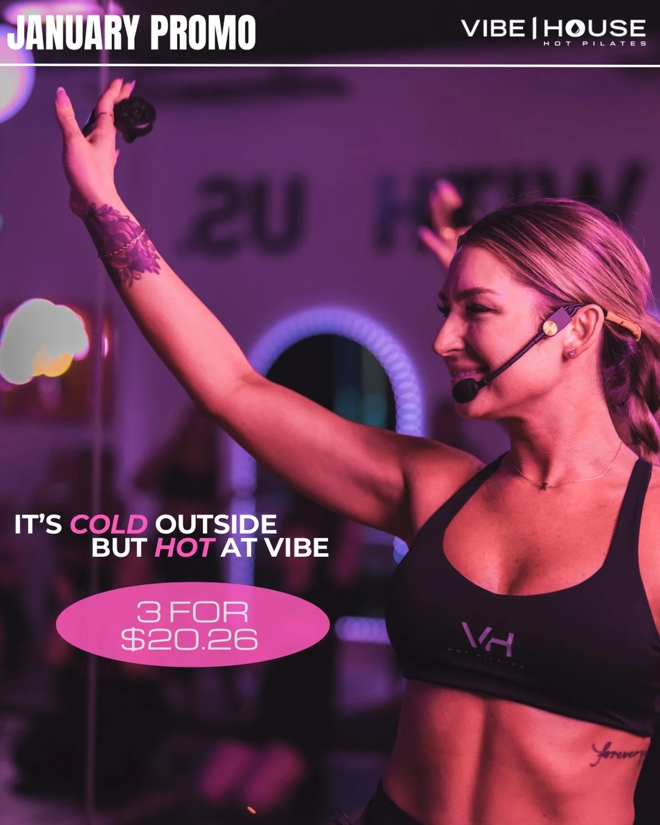 2026 is HERE 🥂❄️ but it&rsquo;s 🔥🔥🔥 inside the House.

Cold temps, HOT Pilates, BIG vibes.
Ring in the new year with 3 classes for $20.26 &mdash; yup, for new + existing clients 💥

✨ Open the Vibe House app
✨ Select &ldquo;Vibe Into 2026&rdquo;
