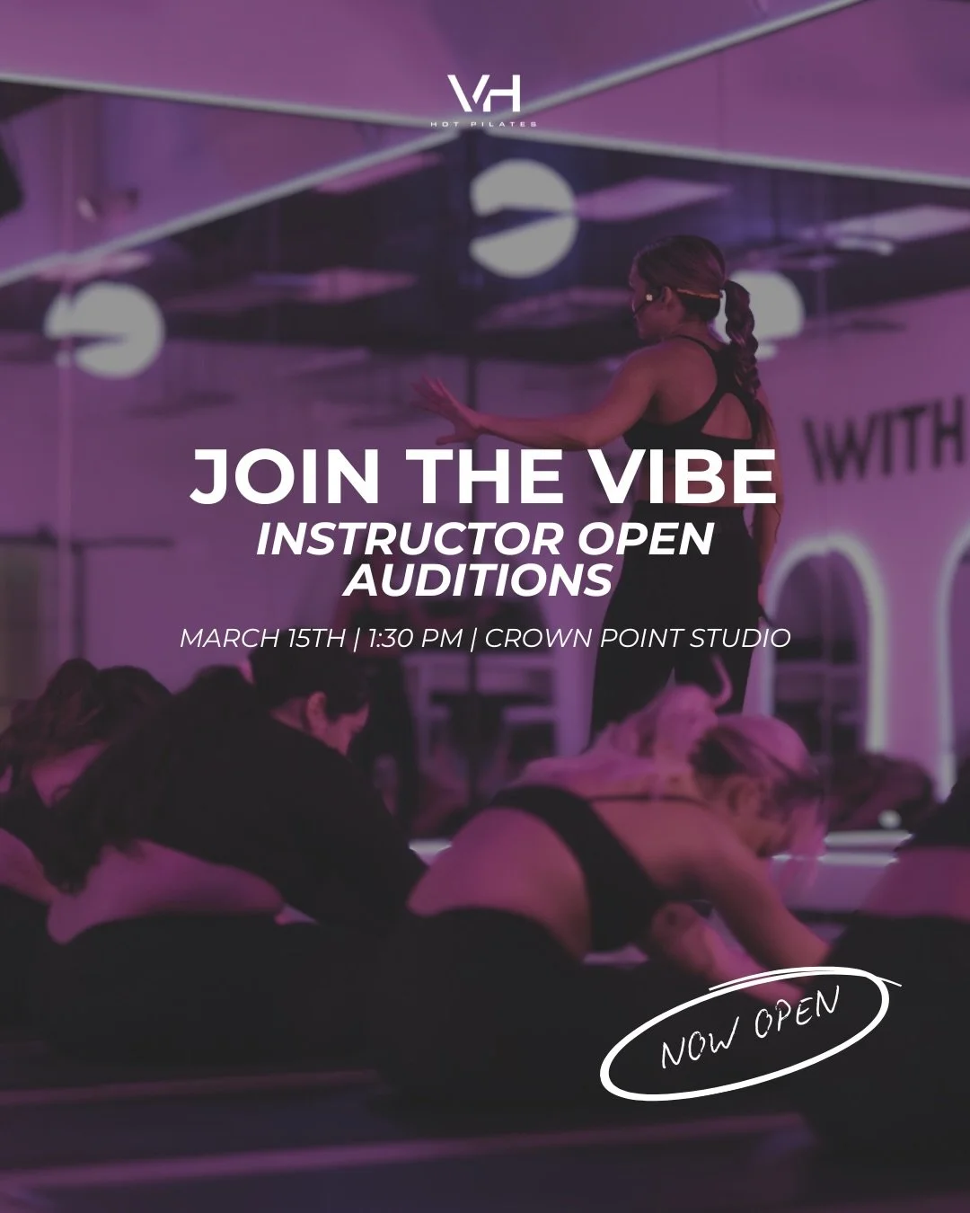 OPEN AUDITIONS ARE BACK. 🔥🍑

Ready to lead the VIBE?

We&rsquo;re looking for passionate, high-energy fitness instructors ready to step into the mic and join our team across all 3 Vibe House locations in the region.

This isn&rsquo;t just Pilates.
