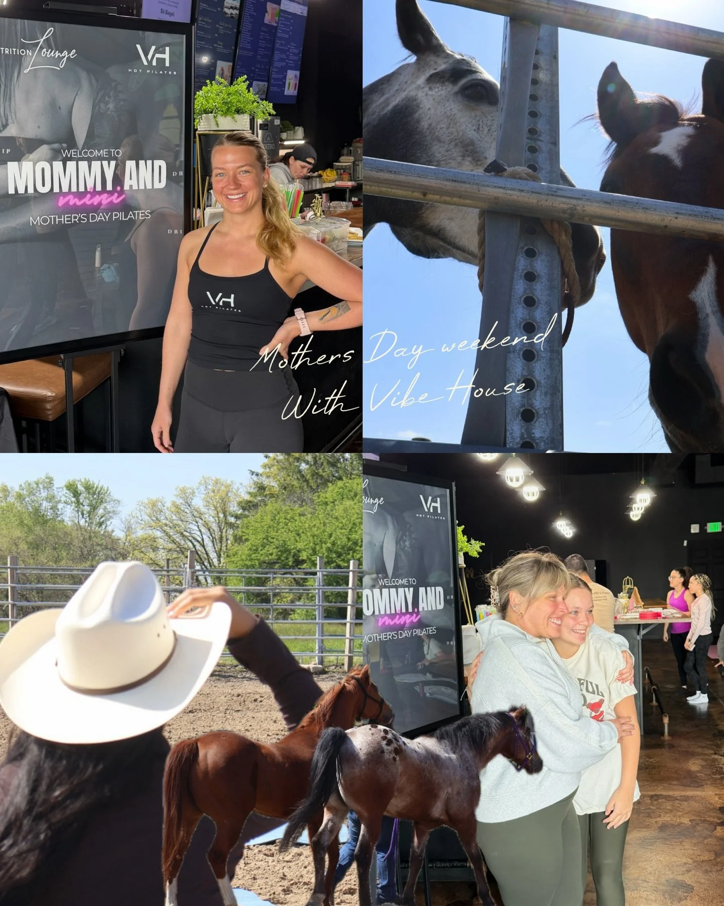 HAPPY MOTHER&rsquo;S DAY to all of the incredible moms in our VIBE community 🤍🌷

This weekend was so special getting to celebrate YOU &mdash; from our time at the Rodeo for Lives Ponies + Pilates event to our Mommy + Mini pop-up with Nutrition Loun