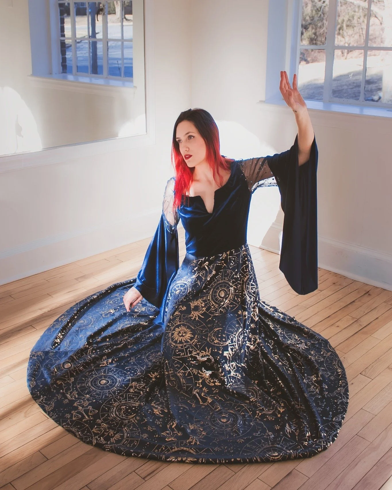 I realized I had never shared these self-portraits I took in my wedding dress during my Haunted Halls group shoot back in February.

To say I was tired was an understatement, the day prior I had returned from our cross country trip to Washington and 