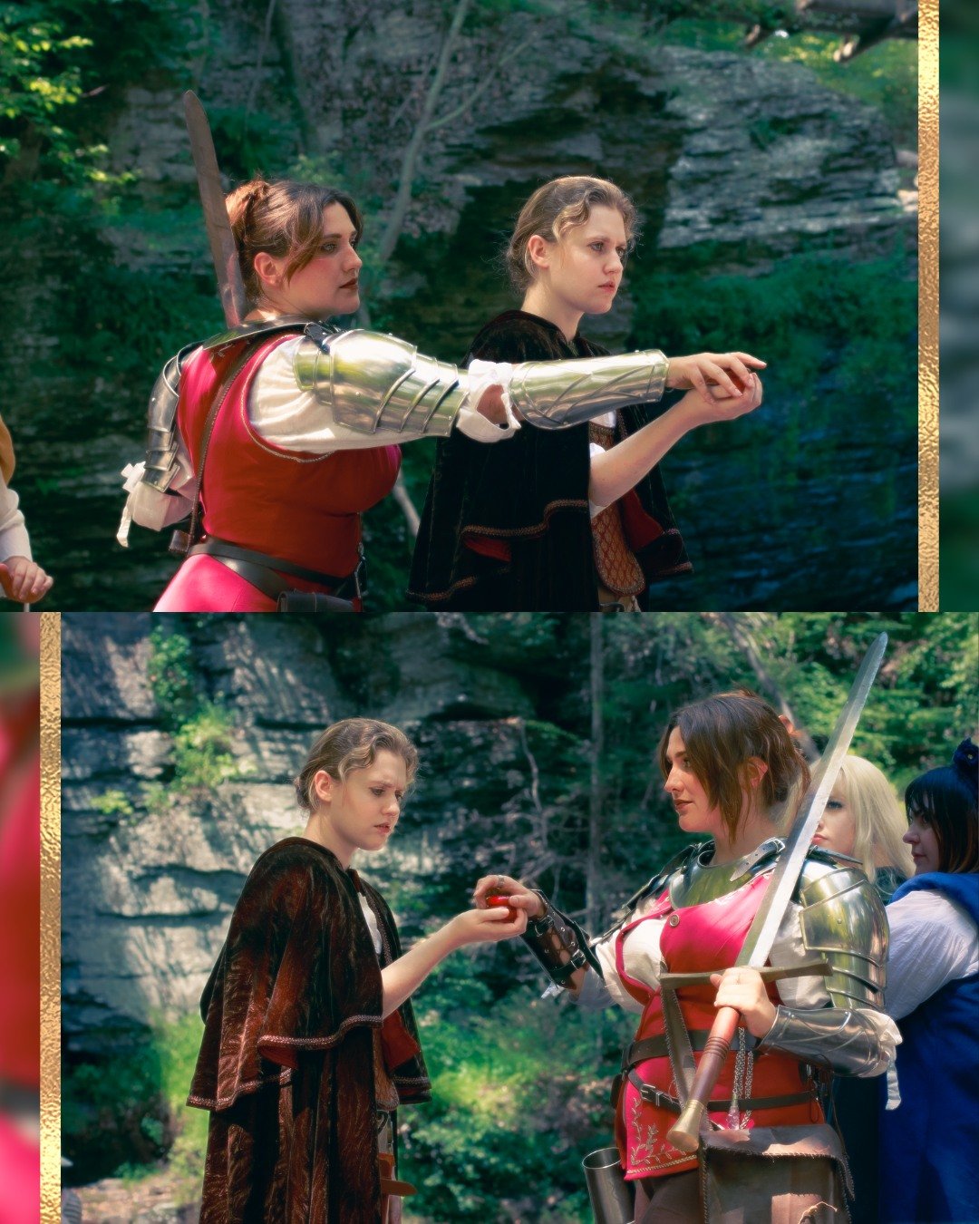 Part XII

As The Companion watches this exchange, she comes to a hasty decision. In a flash, she positions herself between The Dreamer and The Envious, grabs the small box and begins to run. With rage, The Envious turns the knife towards her in ready