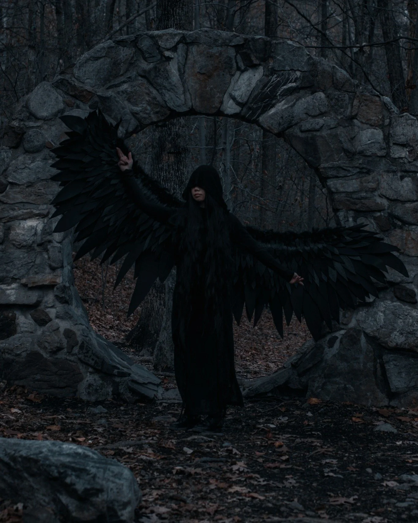 Fancy unto fancy, thinking what this ominous bird of yore &mdash; what this grim, ungainly, ghastly, gaunt, and ominous bird of yore meant in croaking &ldquo;Nevermore.&rdquo; 

&mdash; The Raven, Edgar Allan Poe

Second set featuring @faerie.rogue 
