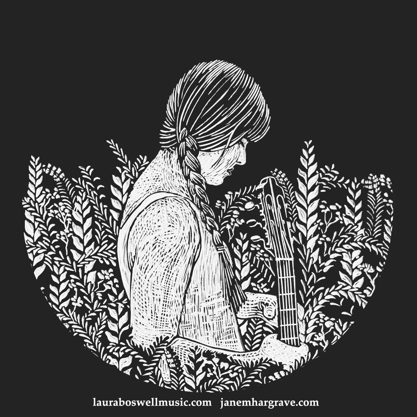 Fall Away by Laura Boswell   -   Photography, Linocut, Digital Collage