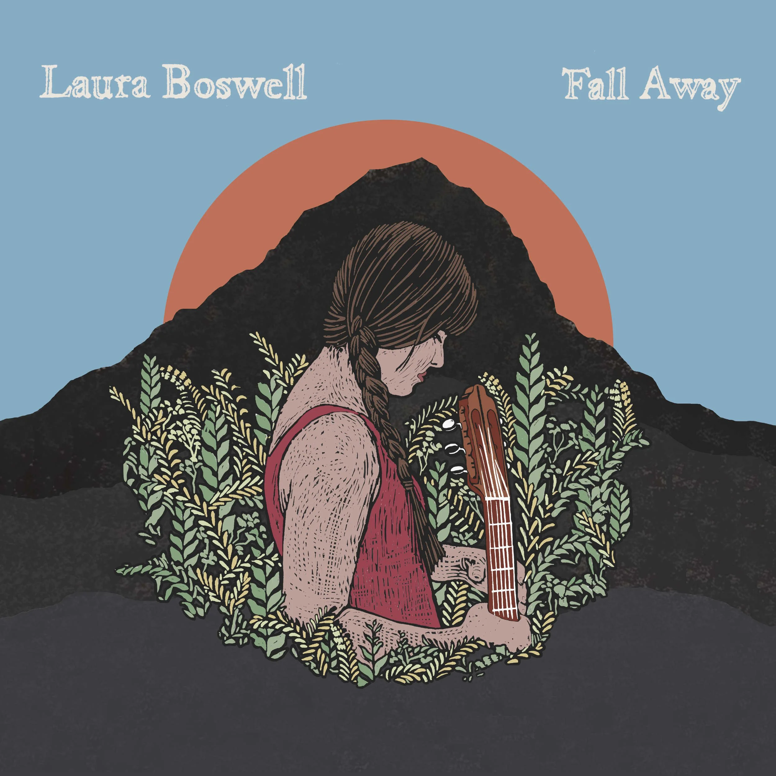 Fall Away by Laura Boswell   -   Photography, Linocut, Digital Collage