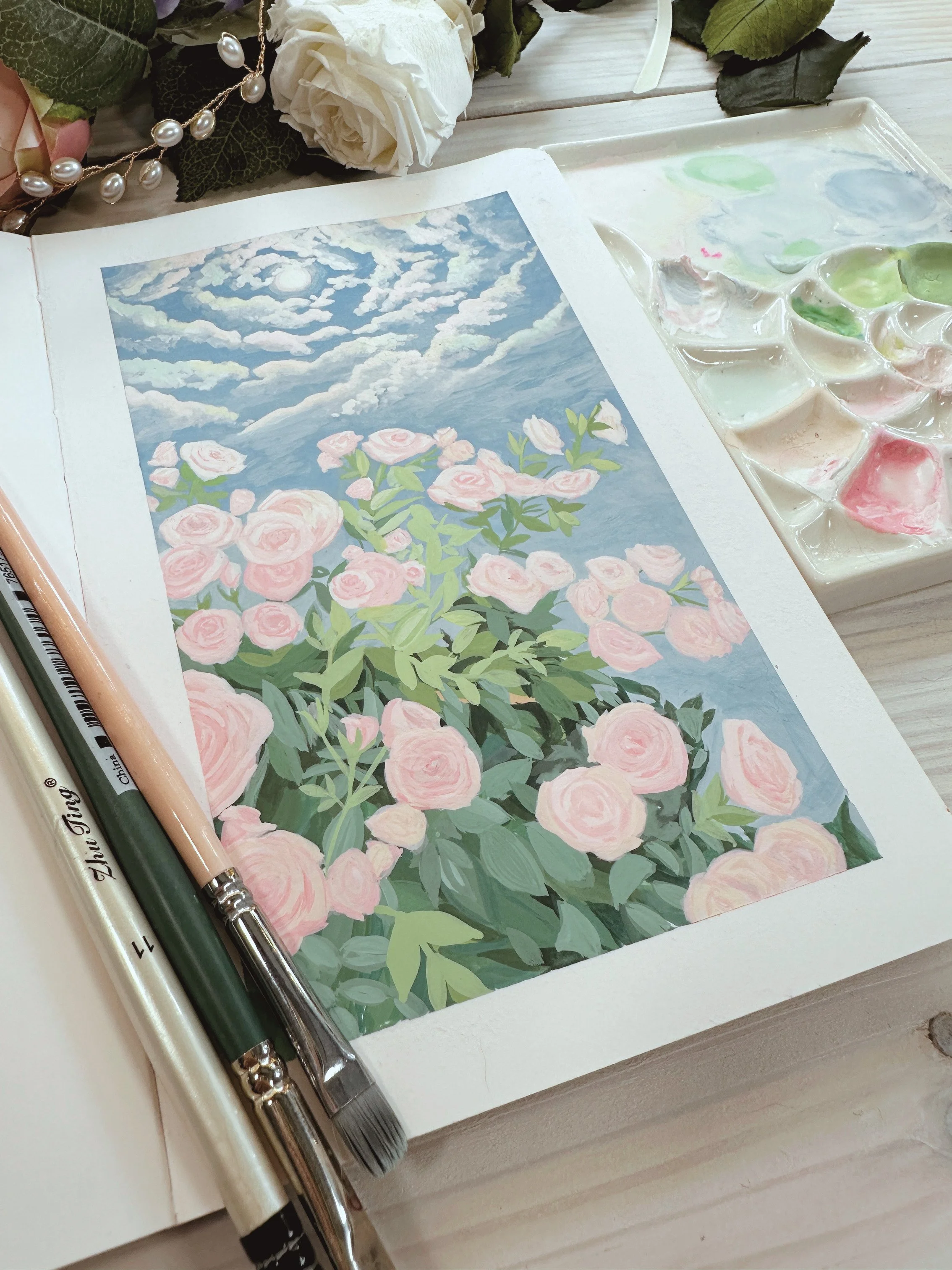 gouache paintings