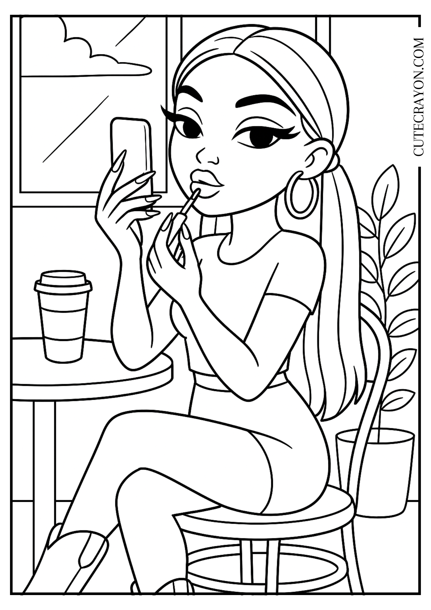 Baddie Coloring Pages 15 Free Printables with Cool Baddie Girls