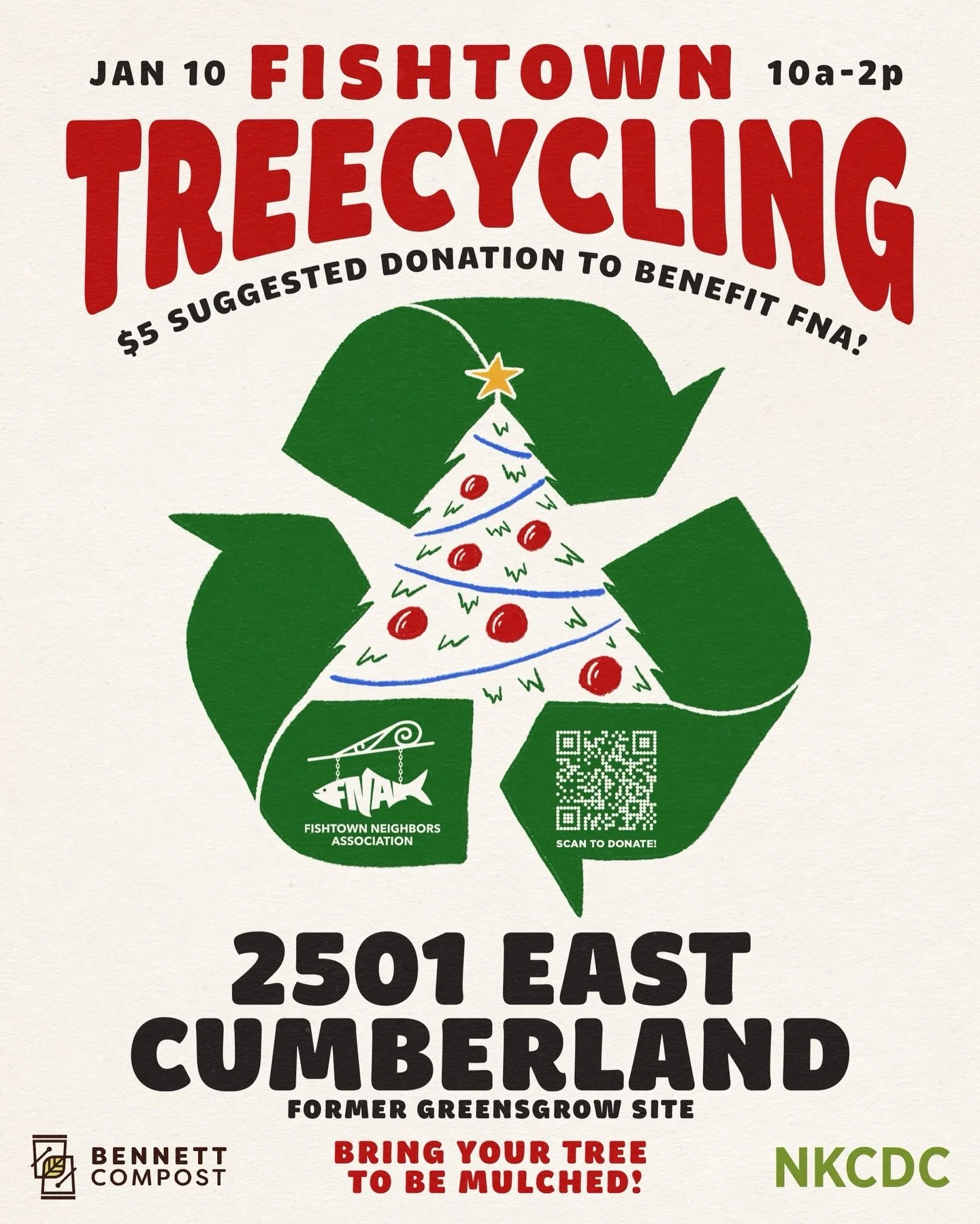 Don&rsquo;t let your holiday cheer wind up in a landfill 👎🥺 Here are three ways to #treecycle that Christmas magic in #Philly:

1️⃣ Community Collection in #Fishtown: 

Our friends at @fishtownneighbors will be hosting their Tree-Cycling event at t