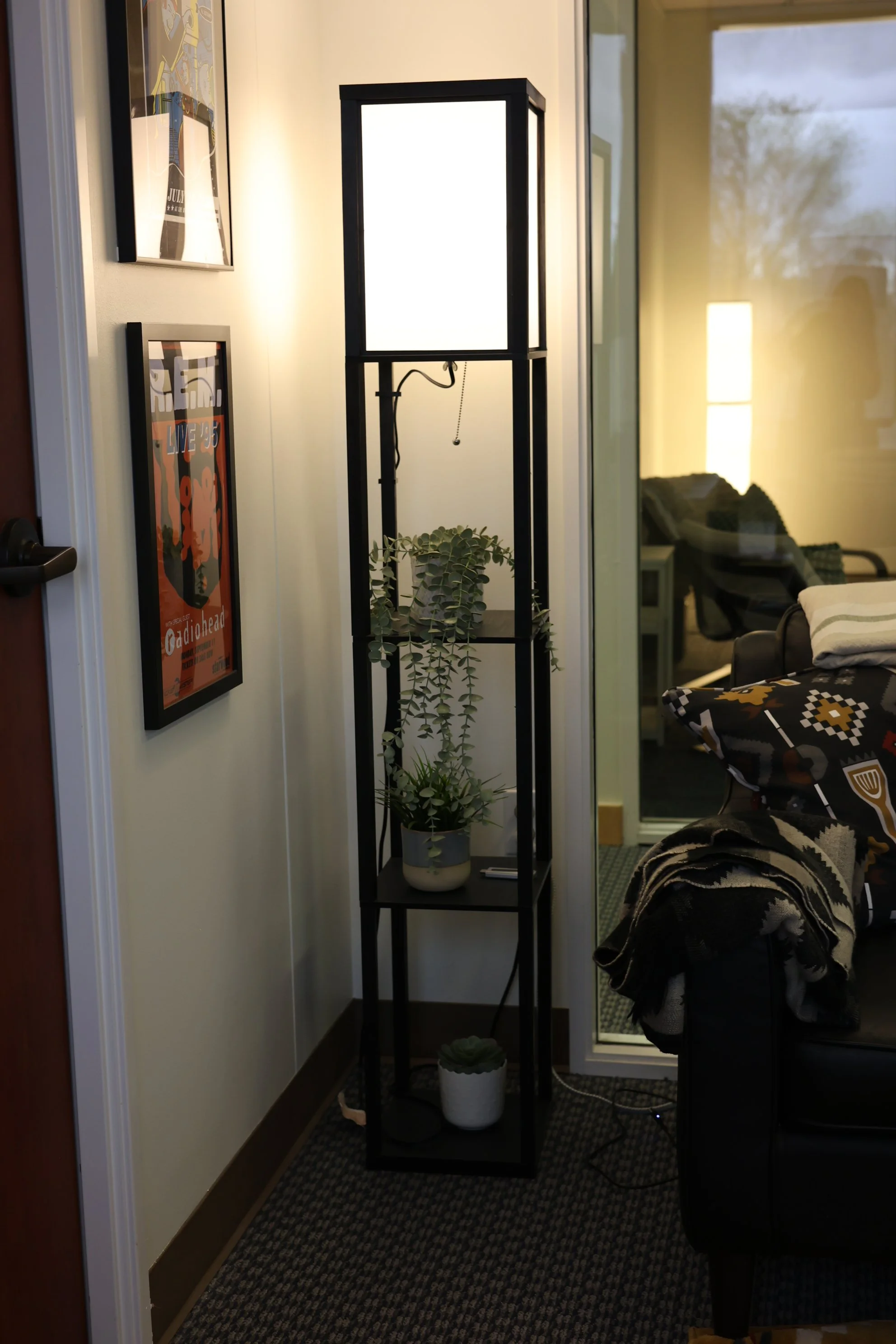 Floor Lamp with Shelves – Rectangular – 63” Tall