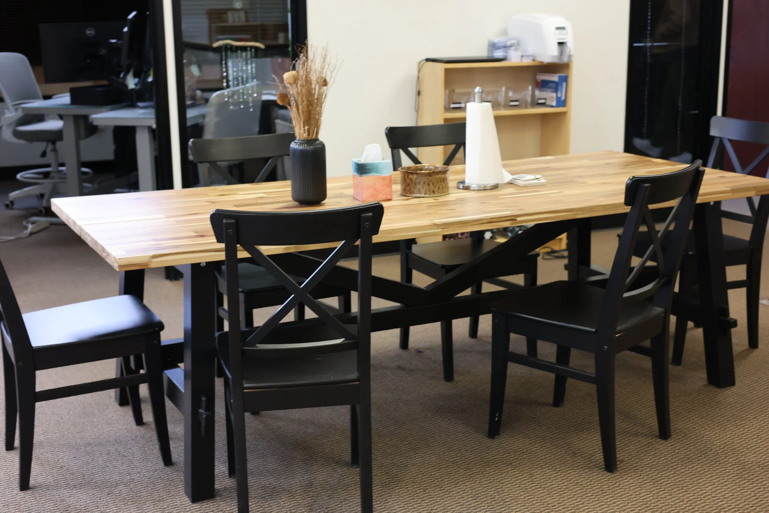 Dining Set -IKEA SKOGSTA / NORDVIKEN Table and 6 Chairs