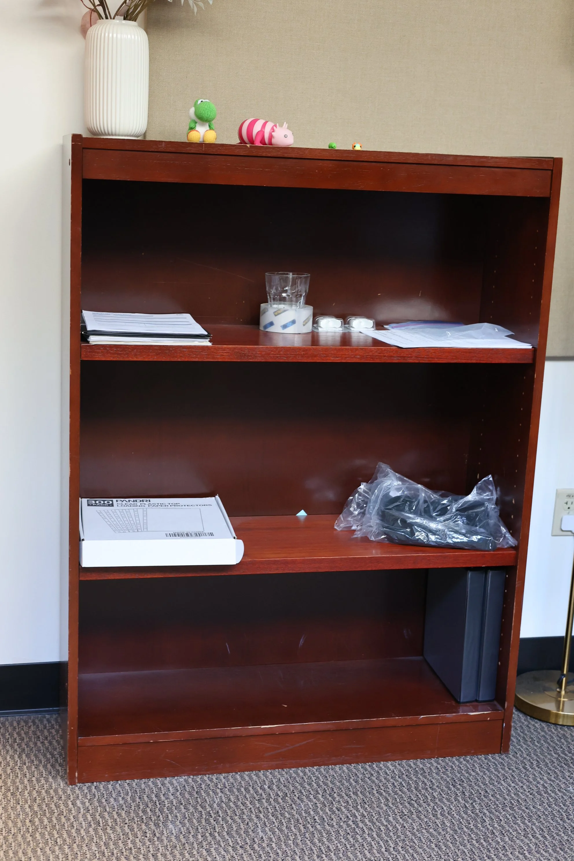 3 Shelf Wooden Bookshelf