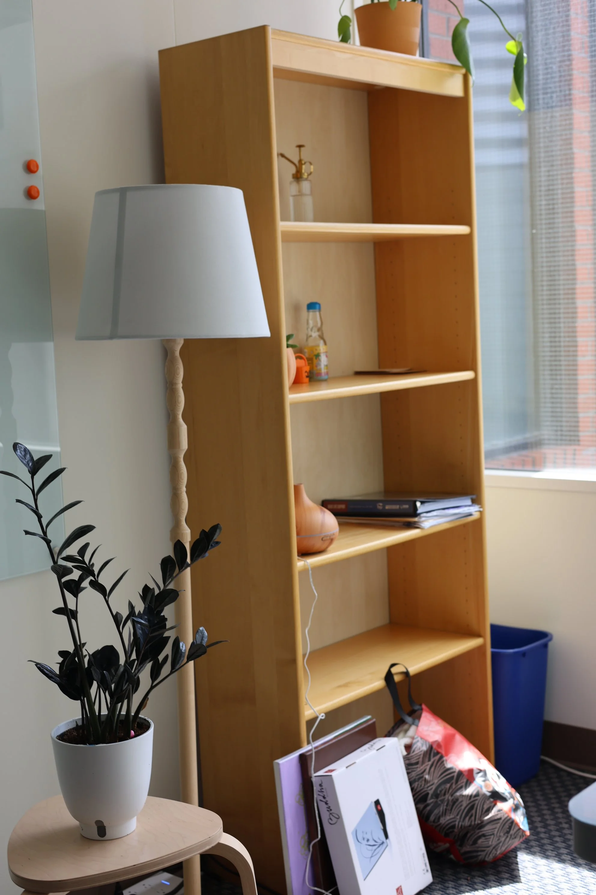Tall Wooden Bookshelf
