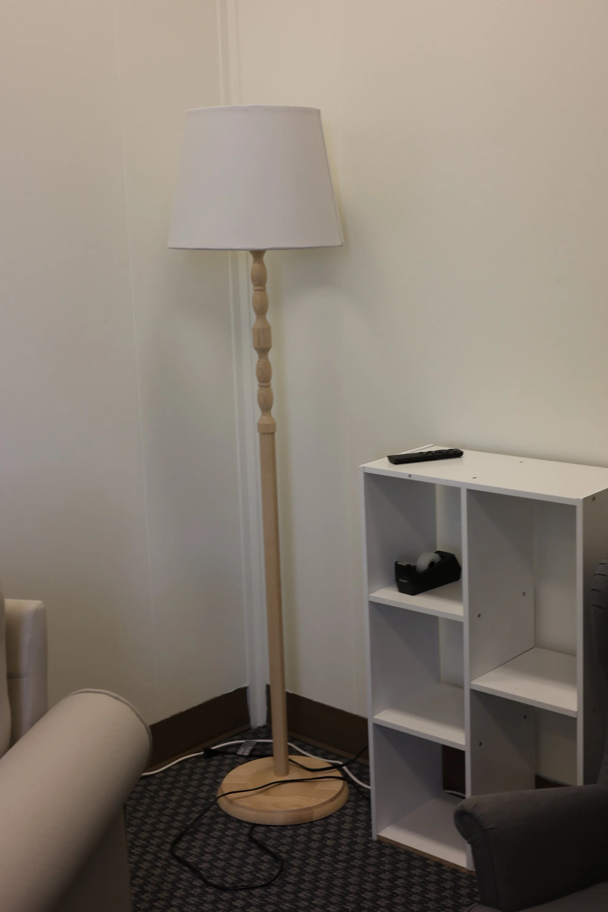 Wooden Base Floor Lamp