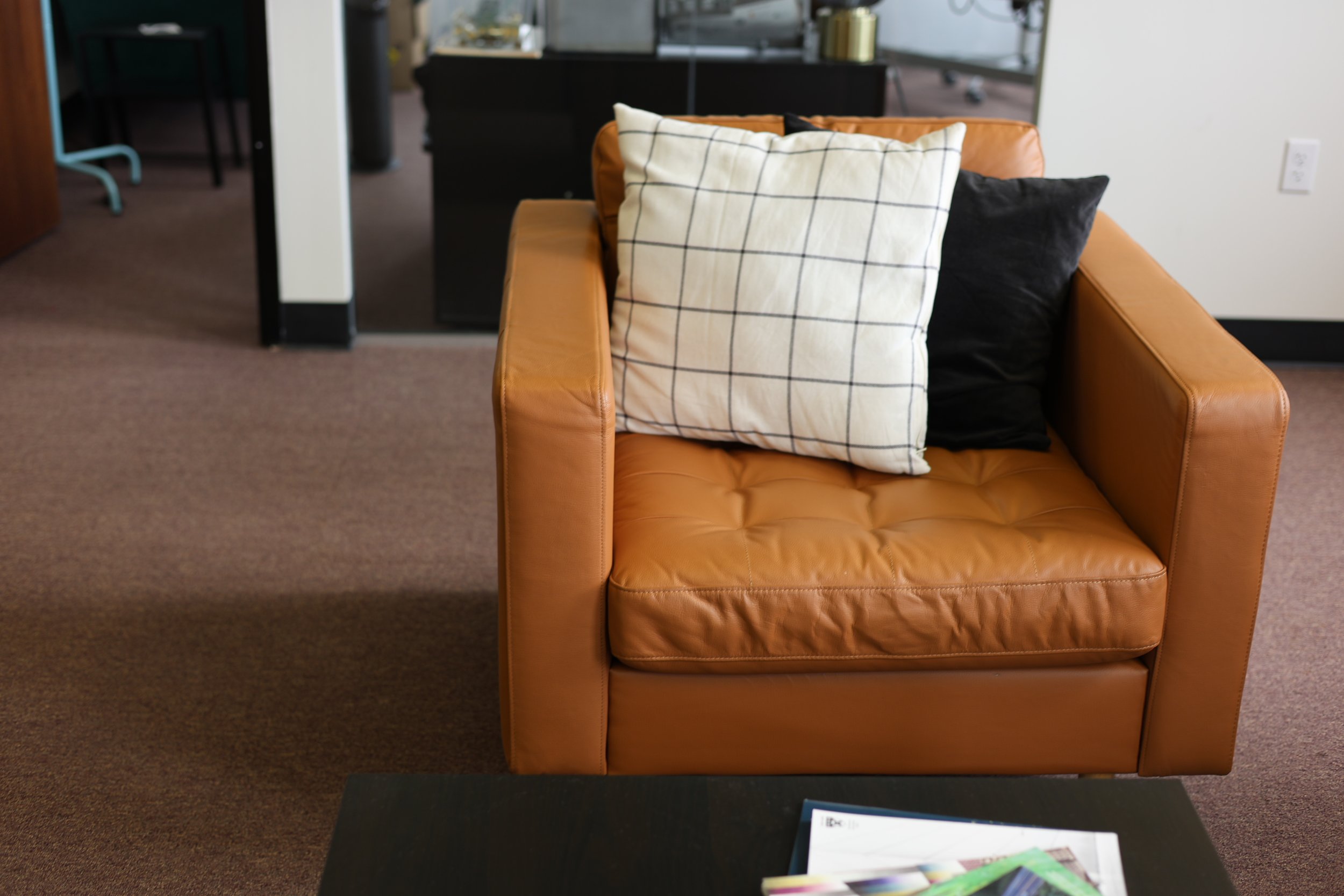 Golden Brown Arm Chair (Ikea Morabo)