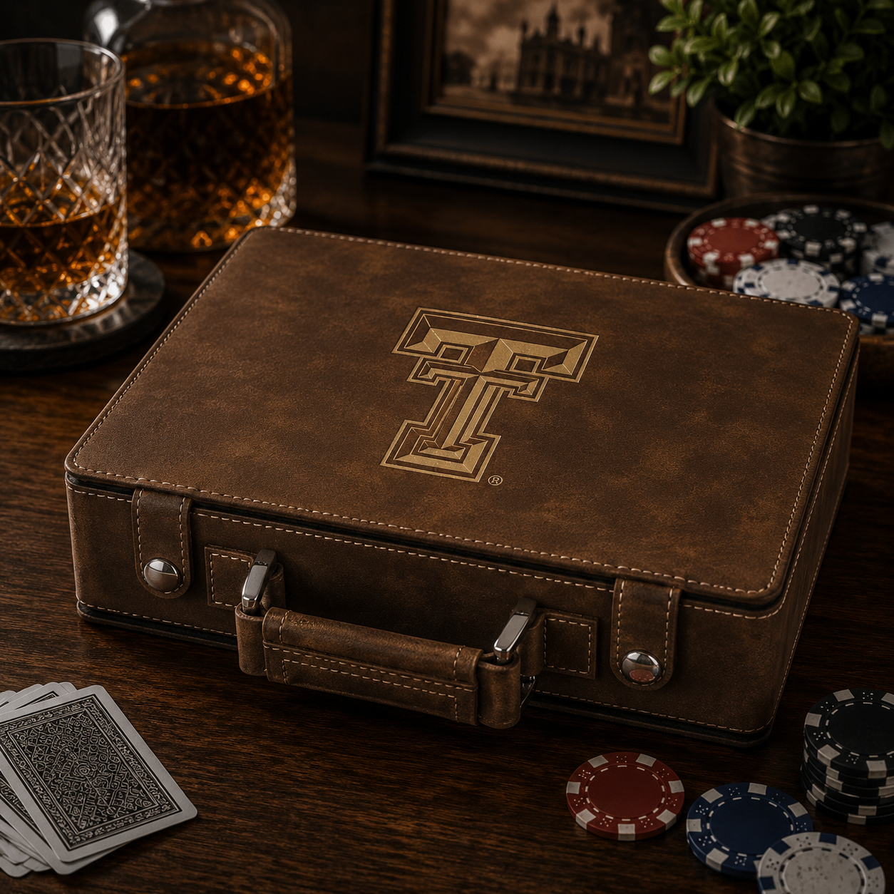 Texas Tech 100 Chip Poker Set