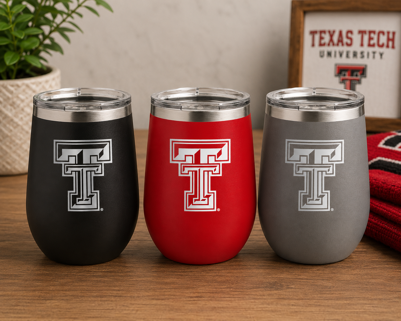 Texas Tech 12 oz Wine Tumbler