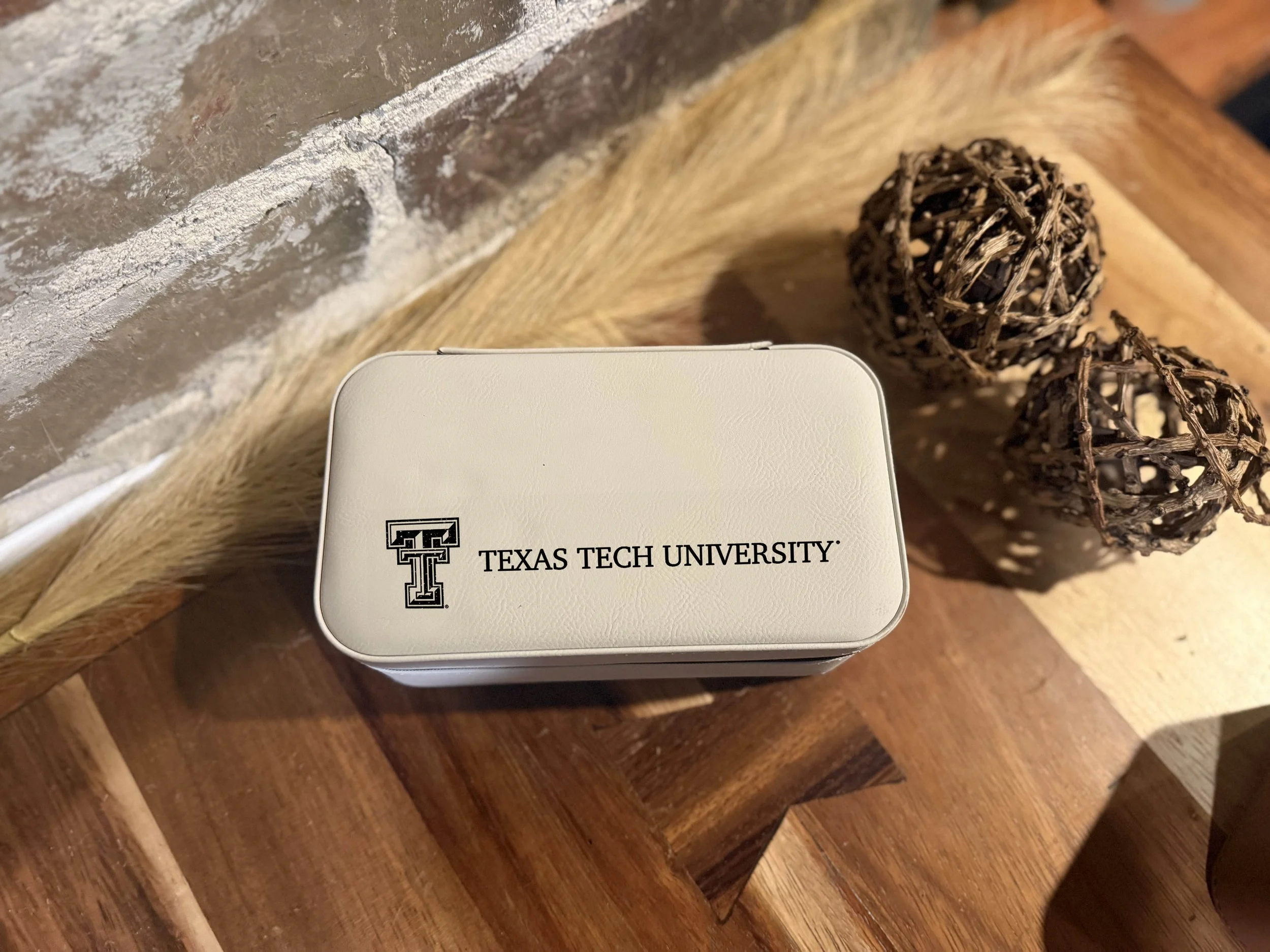 Texas Tech 7 1/2 x 4 1/2 Travel Jewelry Box