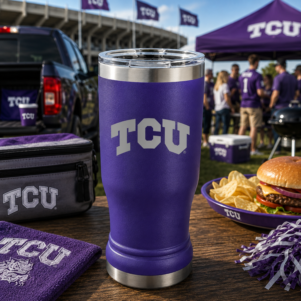 TCU Polar Camel 14 oz. Pilsner Tumbler with Standard Lid