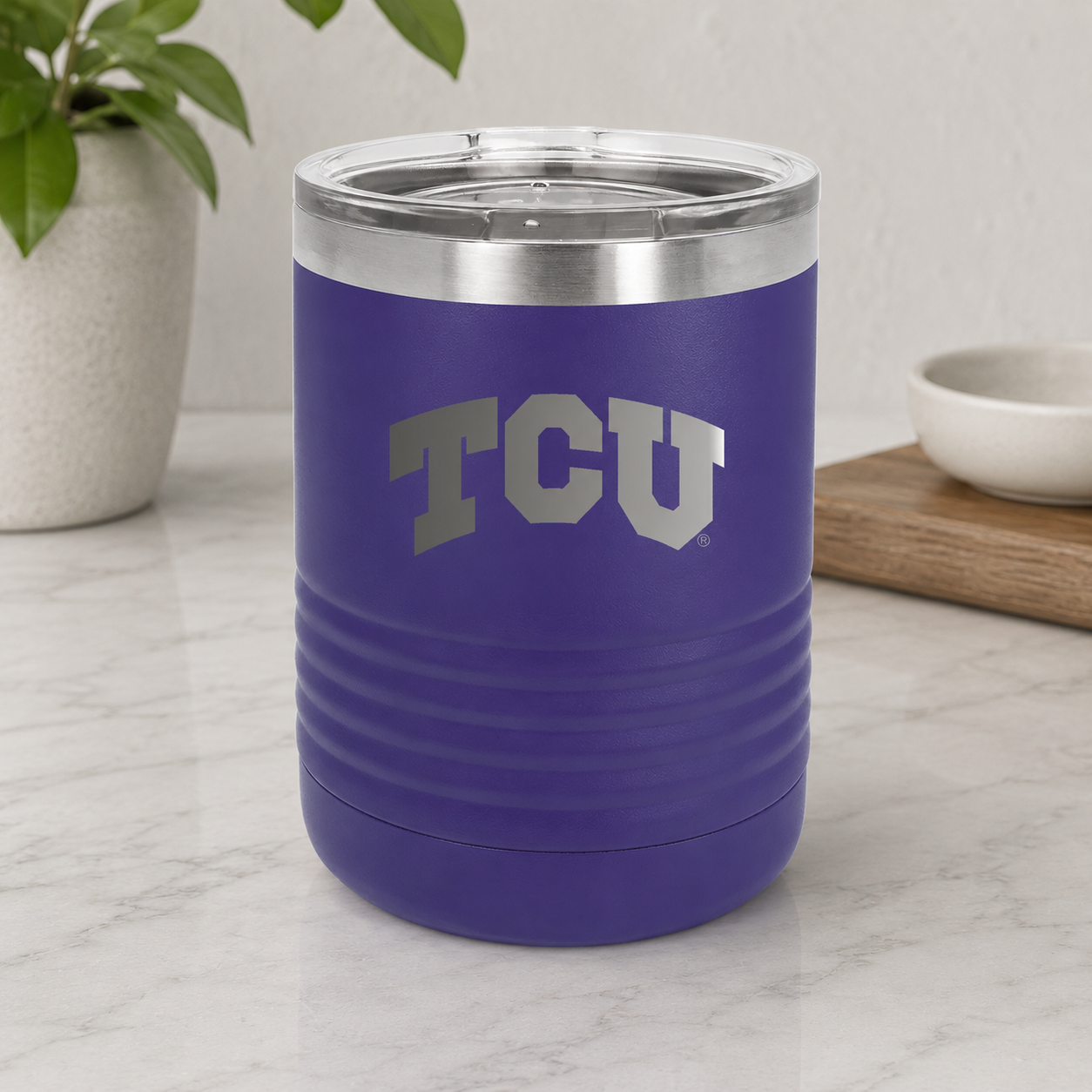 TCU Polar Camel 10 oz. Travel Rocks Glass with Standard Lid