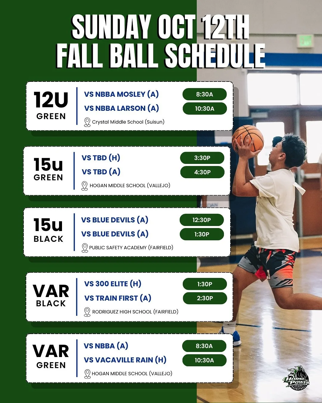 This is it for Fall Ball 🏀🐎

From start to finish, our players showed heart, growth, and grit every single week. We couldn&rsquo;t be prouder of how far they&rsquo;ve come &mdash; as athletes, teammates, and leaders.

To our parents &mdash; thank y