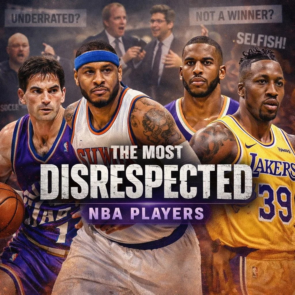 They said rings = greatness.
The numbers say that&rsquo;s lazy.

These four didn&rsquo;t get &ldquo;underrated.&rdquo;
They got DISRESPECTED.

&bull; John Stockton &mdash; all-time leader in assists and steals. Untouchable.
&bull; Carmelo Anthony &md