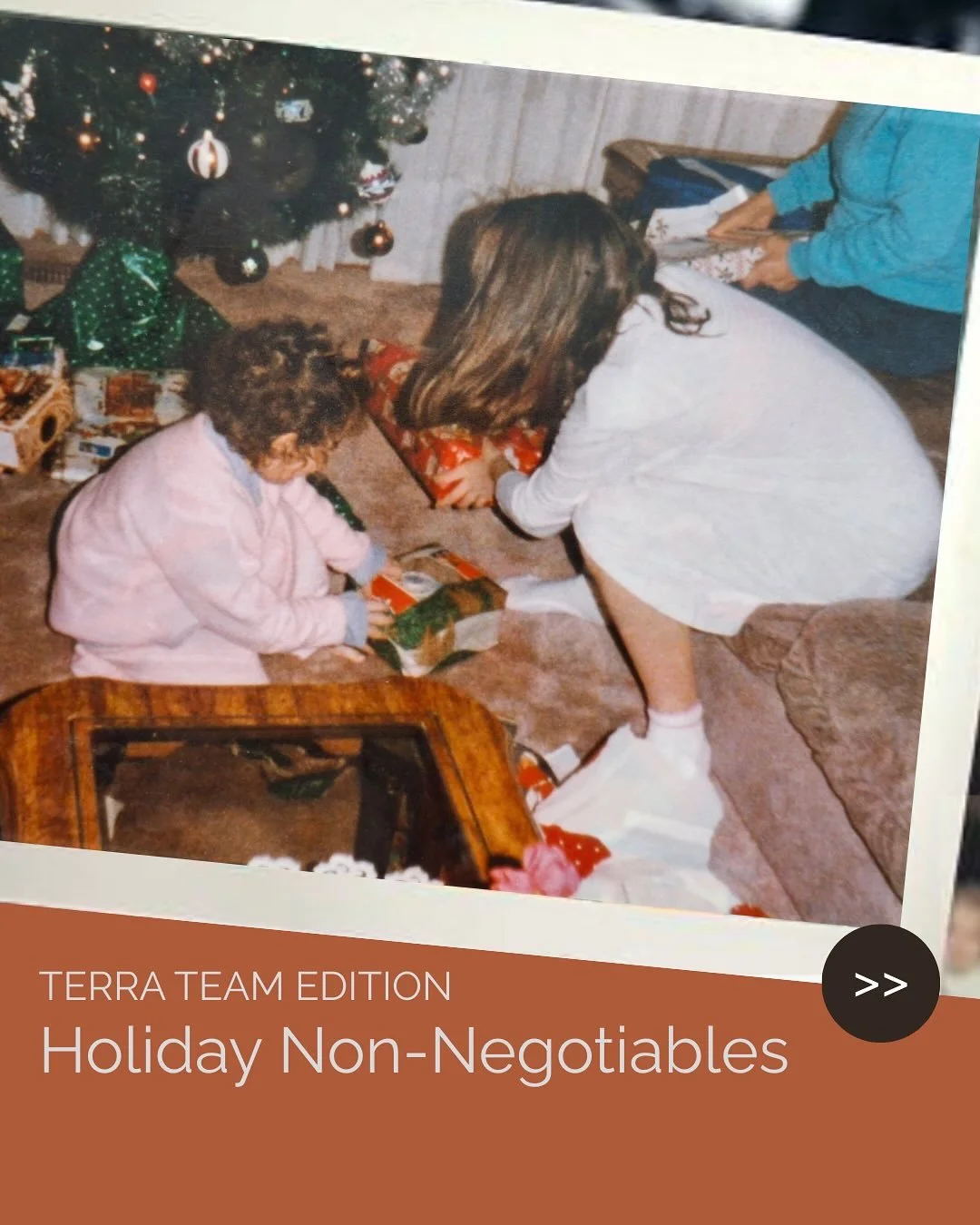 The holidays get busy, but we all have that one thing we don&rsquo;t skip. 

We asked some of the team at Terra: what&rsquo;s your holiday non-negotiable?

Swipe through and see what keeps us grounded, festive, and actually enjoying the season. 🎄✨