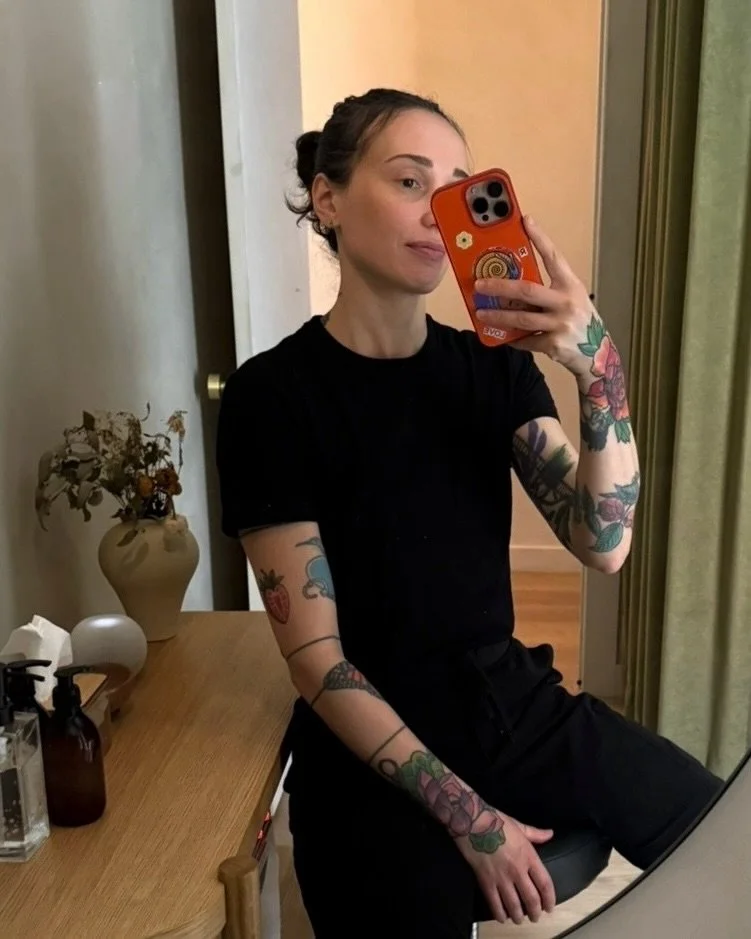 A moment with one of our RMTs, @romycola .

Swipe to learn about her thoughtful resets, tactile hobbies, and recent impulse buys.

You can book with Romy on Tuesdays and Saturdays. 🤎