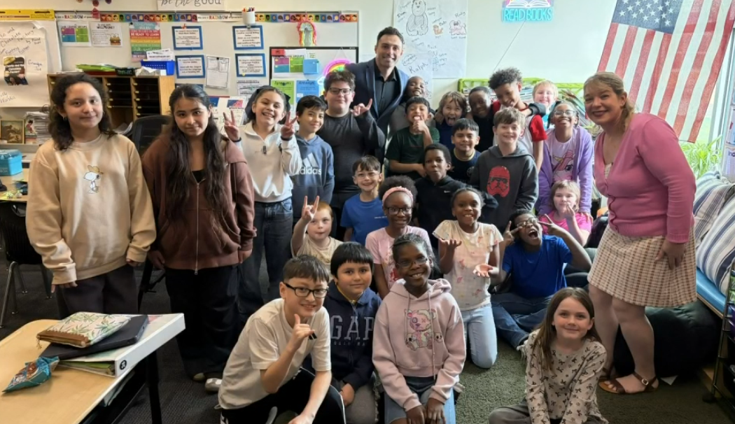 Dawn Sargent and her students in the classroom