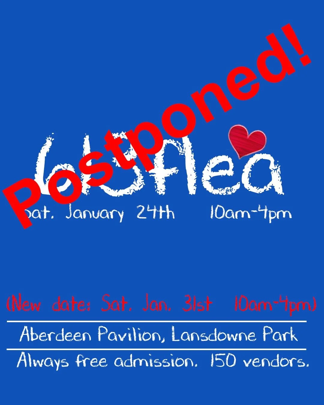 IMPORTANT UPDATE: this weekend&rsquo;s 613Flea is postponed until next Saturday (Jan 31st) due to extreme cold! I hope you&rsquo;re able to come out next weekend &mdash; this delay gives me more time at my desk to finish some extra stuff, so I&rsquo;