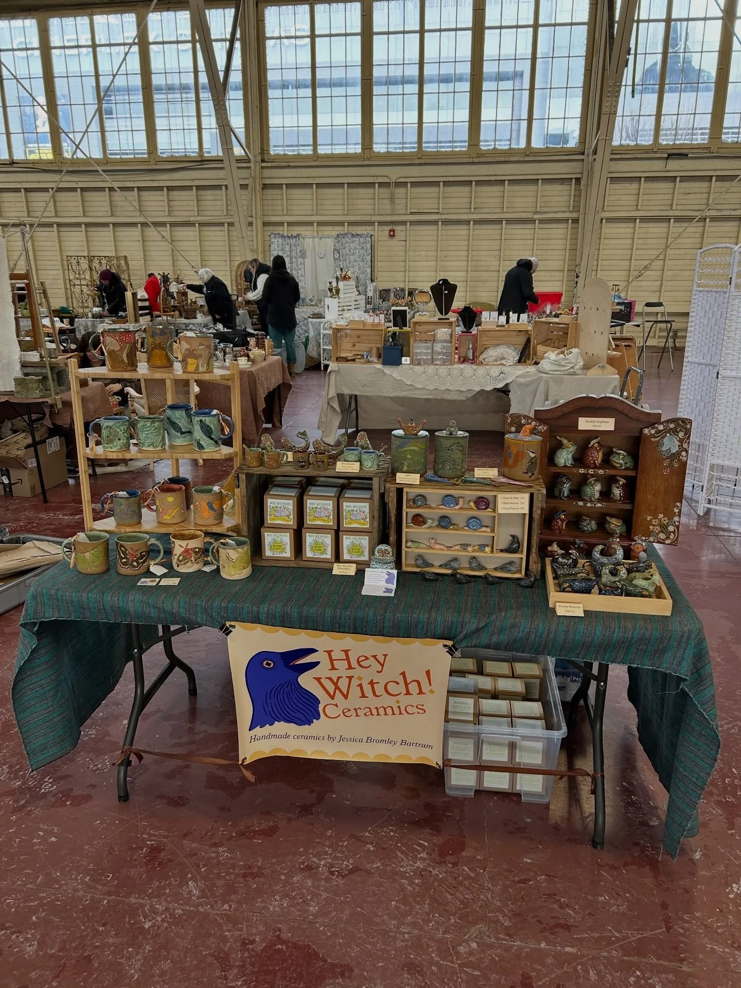 This might have been an incredibly frigid @613flea , but I survived it thanks to all the wonderful people who dropped by to chat pottery &amp; funky little creatures with me!! I appreciate everyone who stopped by &amp; am so happy a ton of my mugs/be