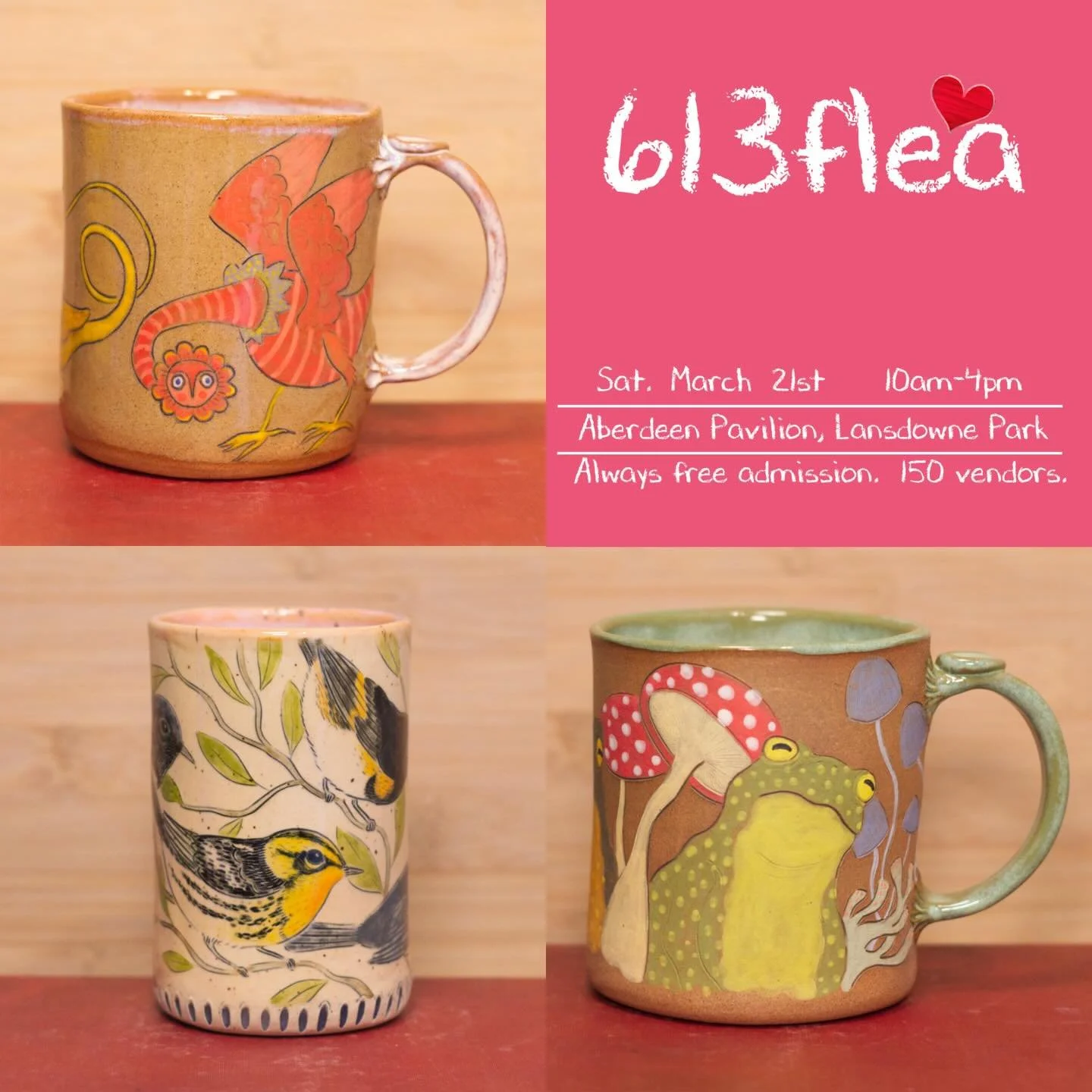 Properly official glamour shot promo time, part one!! You can find these vessels and more at my booth @613flea tomorrow (Saturday, March 21st) from 10am-4pm &mdash; hope to see you there 💕
.
.
.
.
#613flea #ceramics #ceramicsofinstagram #pottery #cr