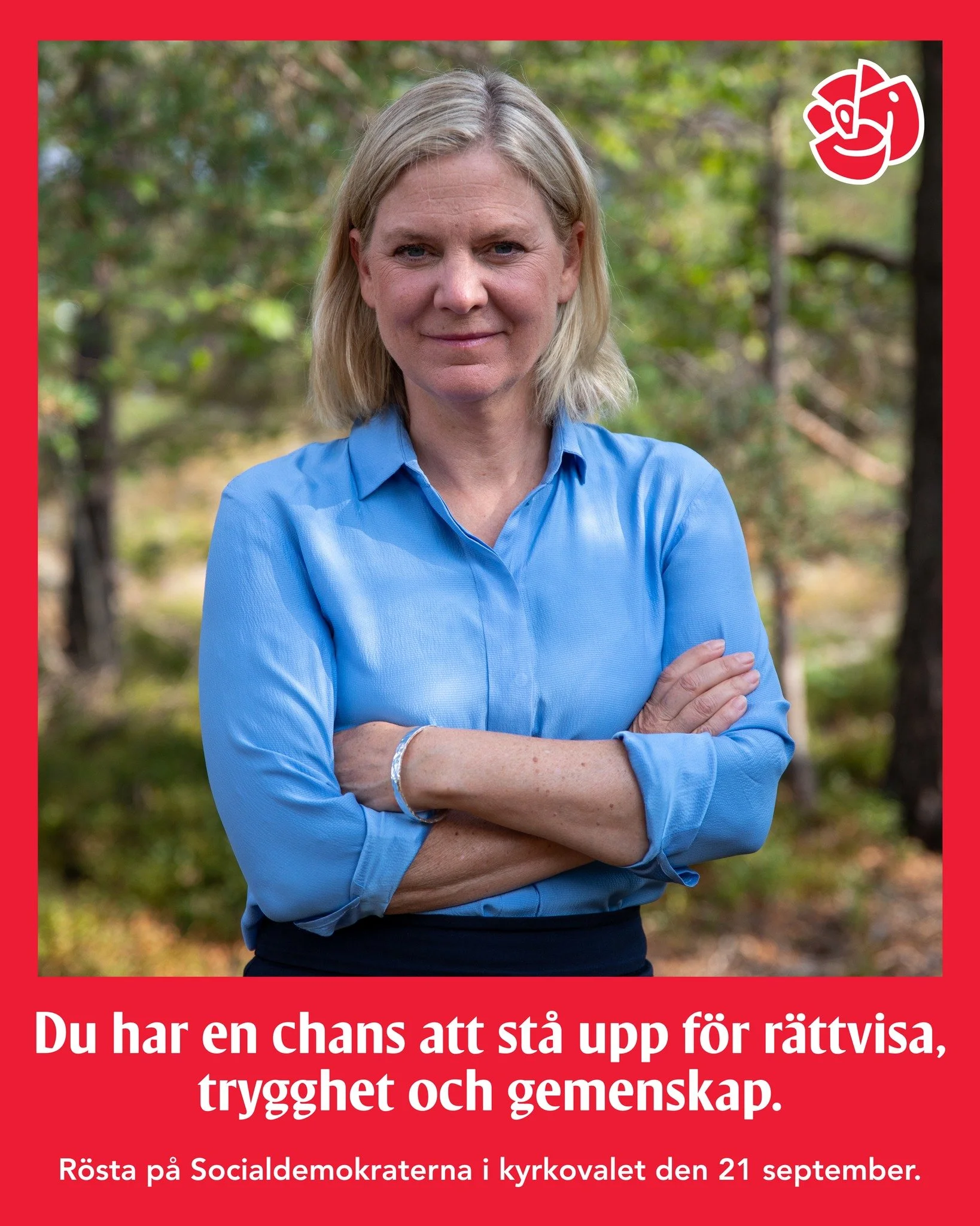 Din r&ouml;st spelar roll. R&ouml;sta p&aring; Socialdemokraterna i kyrkovalet den 21 september.