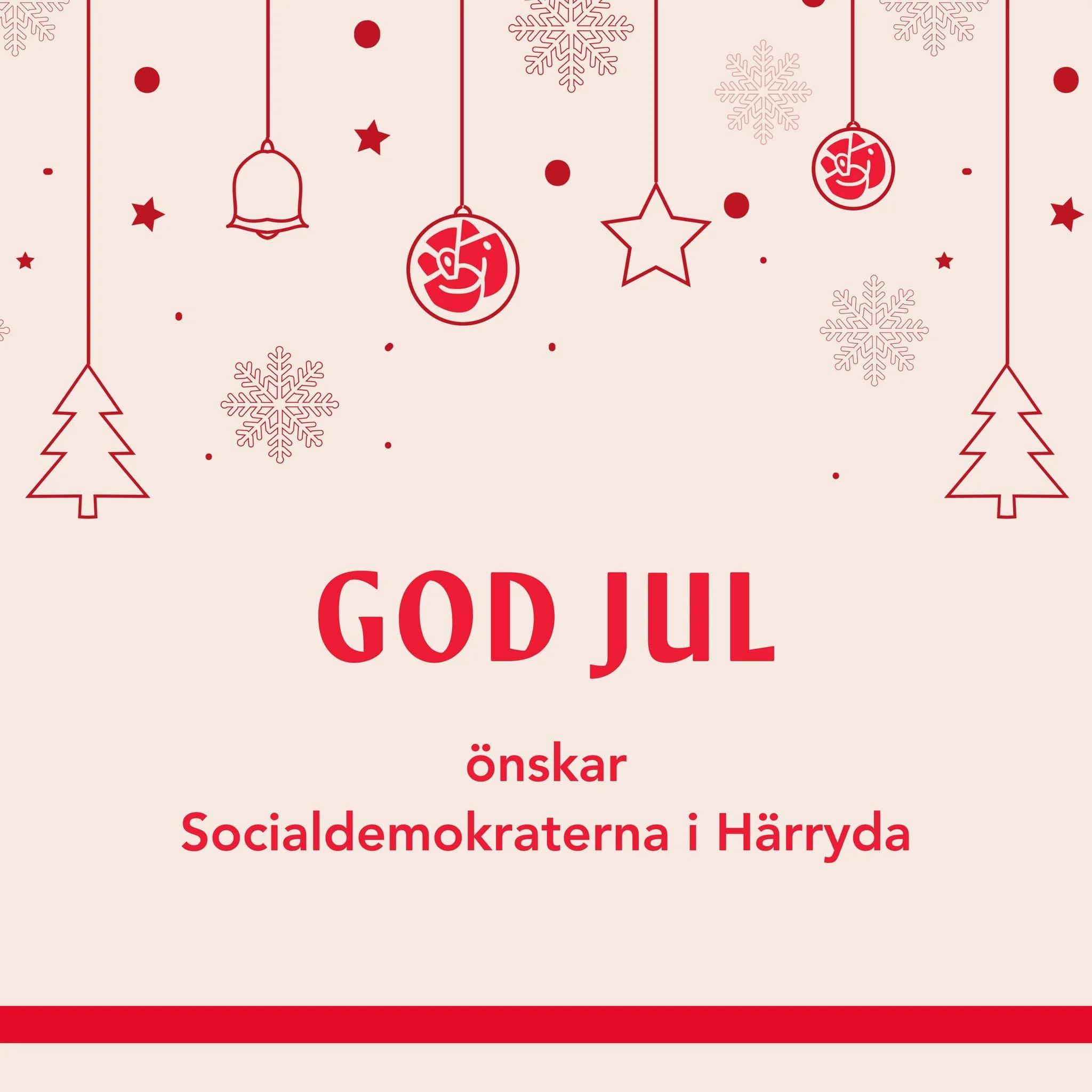 God jul!
Vi vill ocks&aring; s&auml;rskilt uppm&auml;rksamma de som  jobbar och b&auml;r v&aring;rt samh&auml;lle under julen. Utan deras insats stannar Sverige.