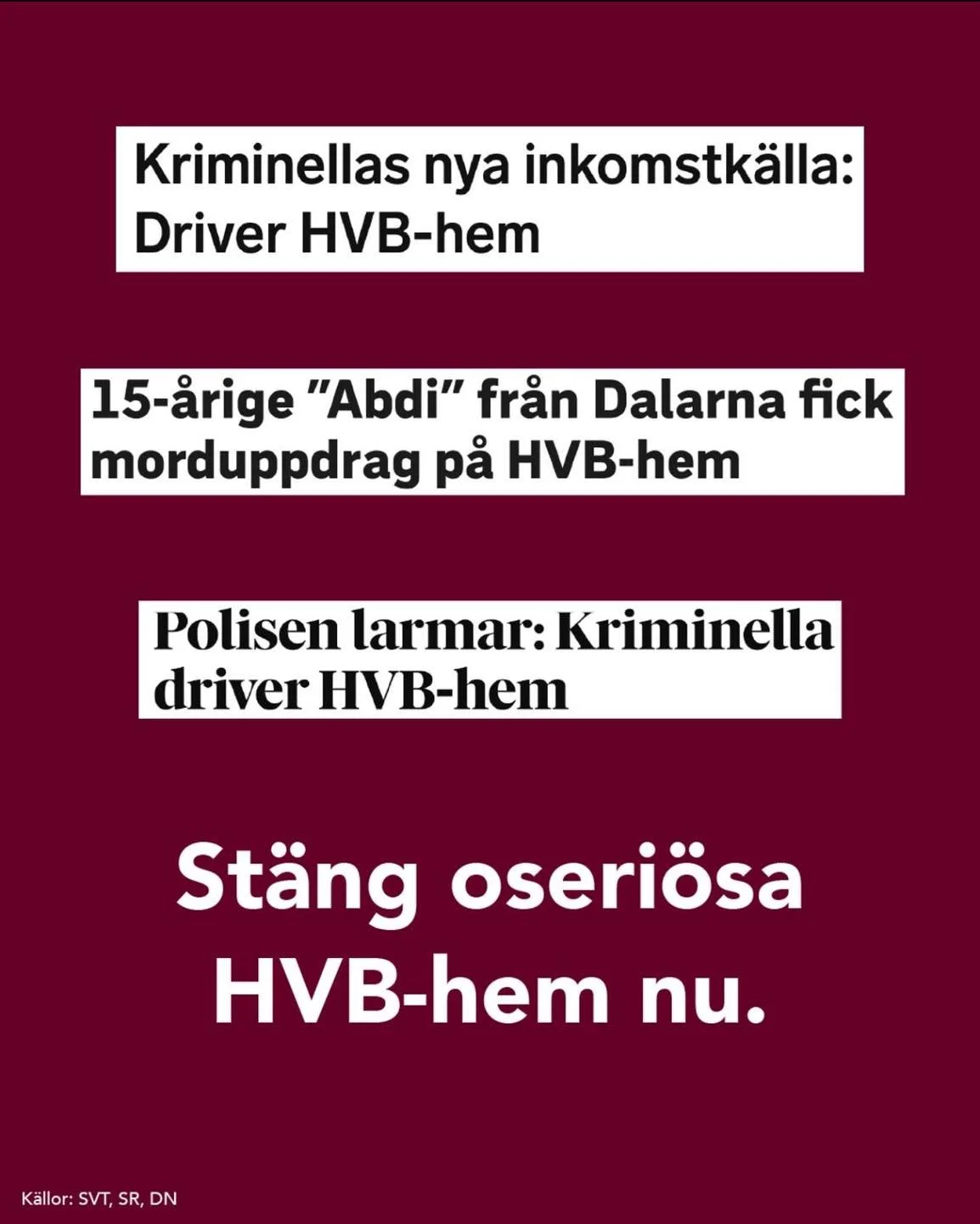 St&auml;ng oseri&ouml;sa HVB-hem nu.