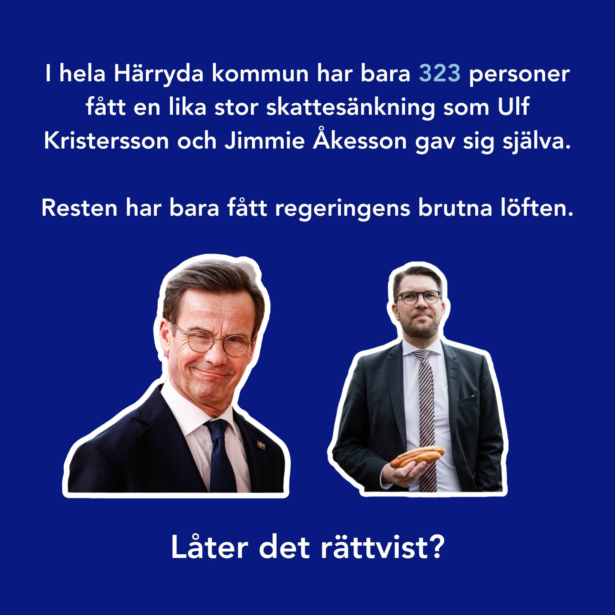 K&auml;lla:  https://www.socialdemokraterna.se/val-2026/vem-far-en-skattesankning

Det &auml;r dags att se till att samh&auml;llet b&ouml;rjar jobba f&ouml;r dig.
L&auml;s valfoldern h&auml;r: https://www.socialdemokraternaiharryda.se/valfolder-2026
