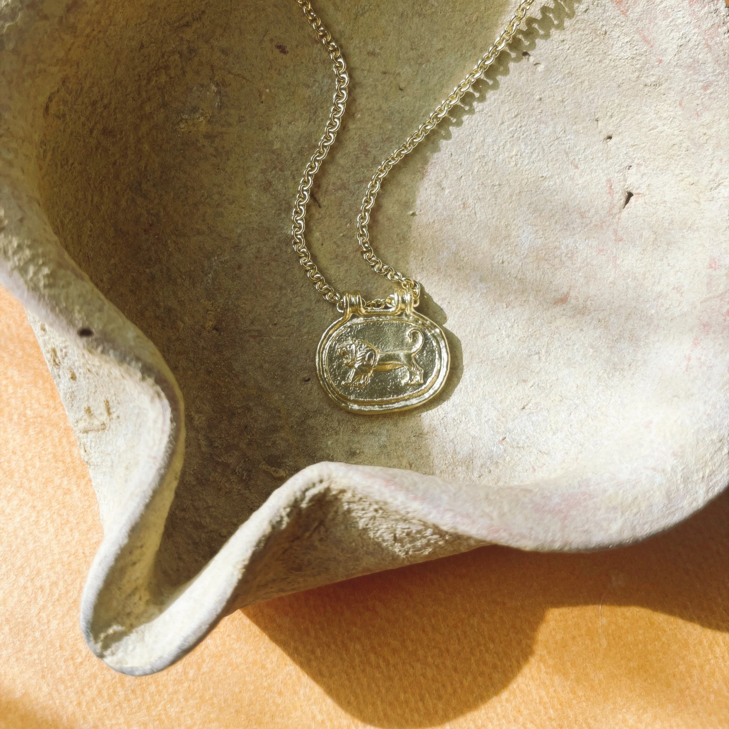 Vermeil "Lavi" Lion Necklace