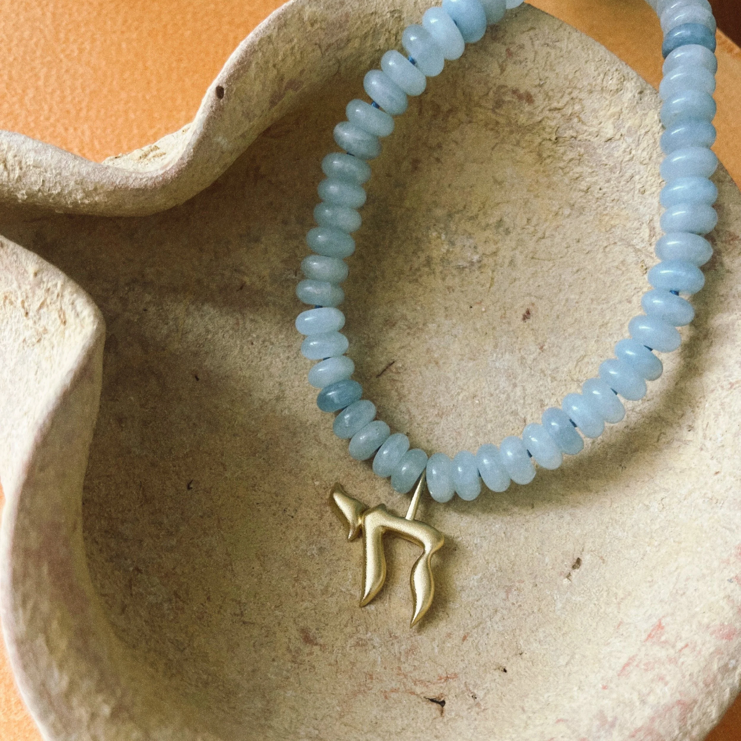 L'Chaim! Necklace | 8mm Aquamarine