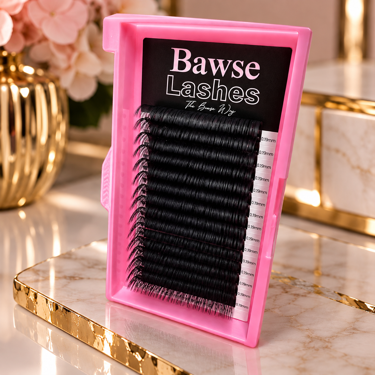 Cashmere Lash Trays: 0.5mm Lash Extensions