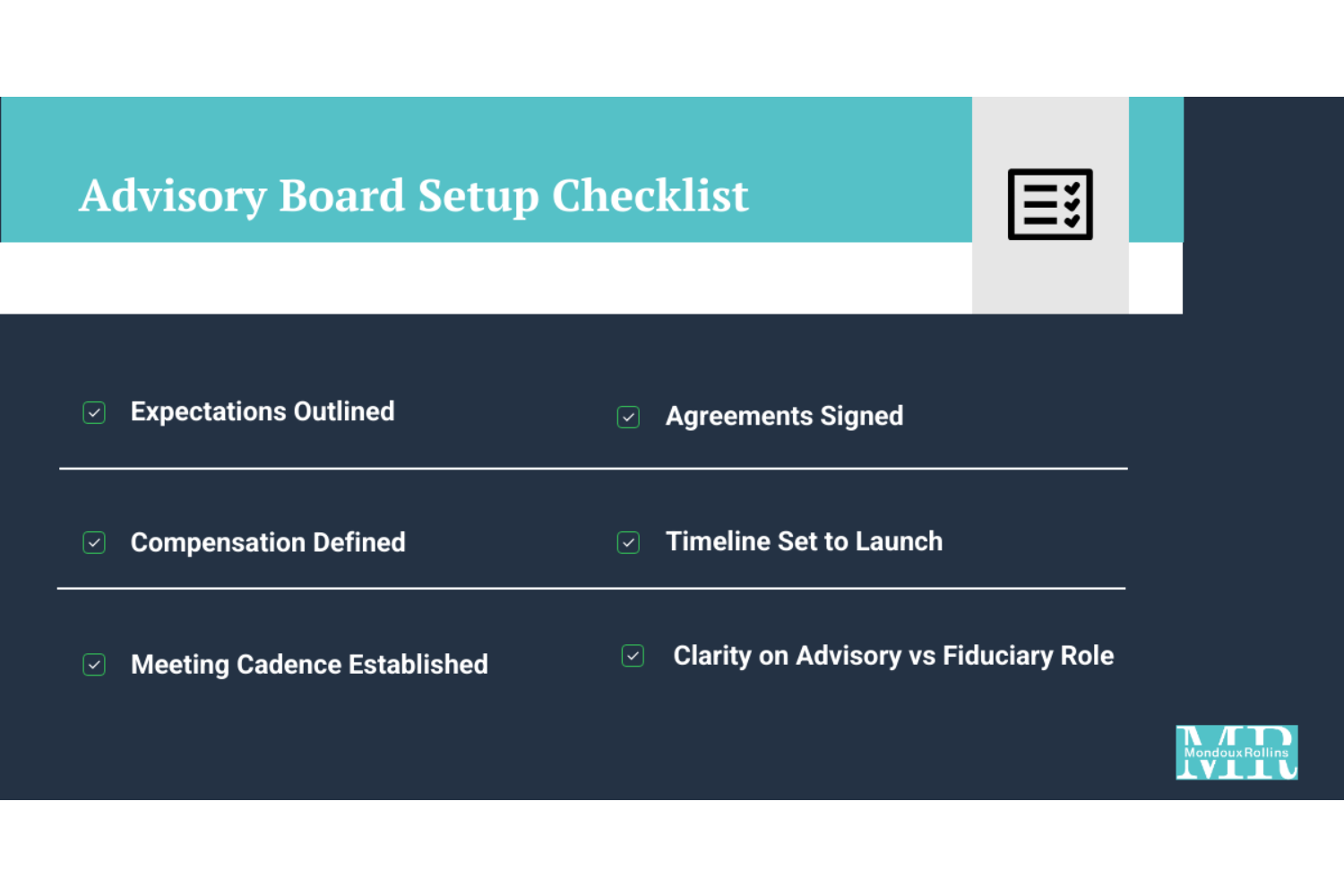 Starting an Advisory Board an Execution Challenge