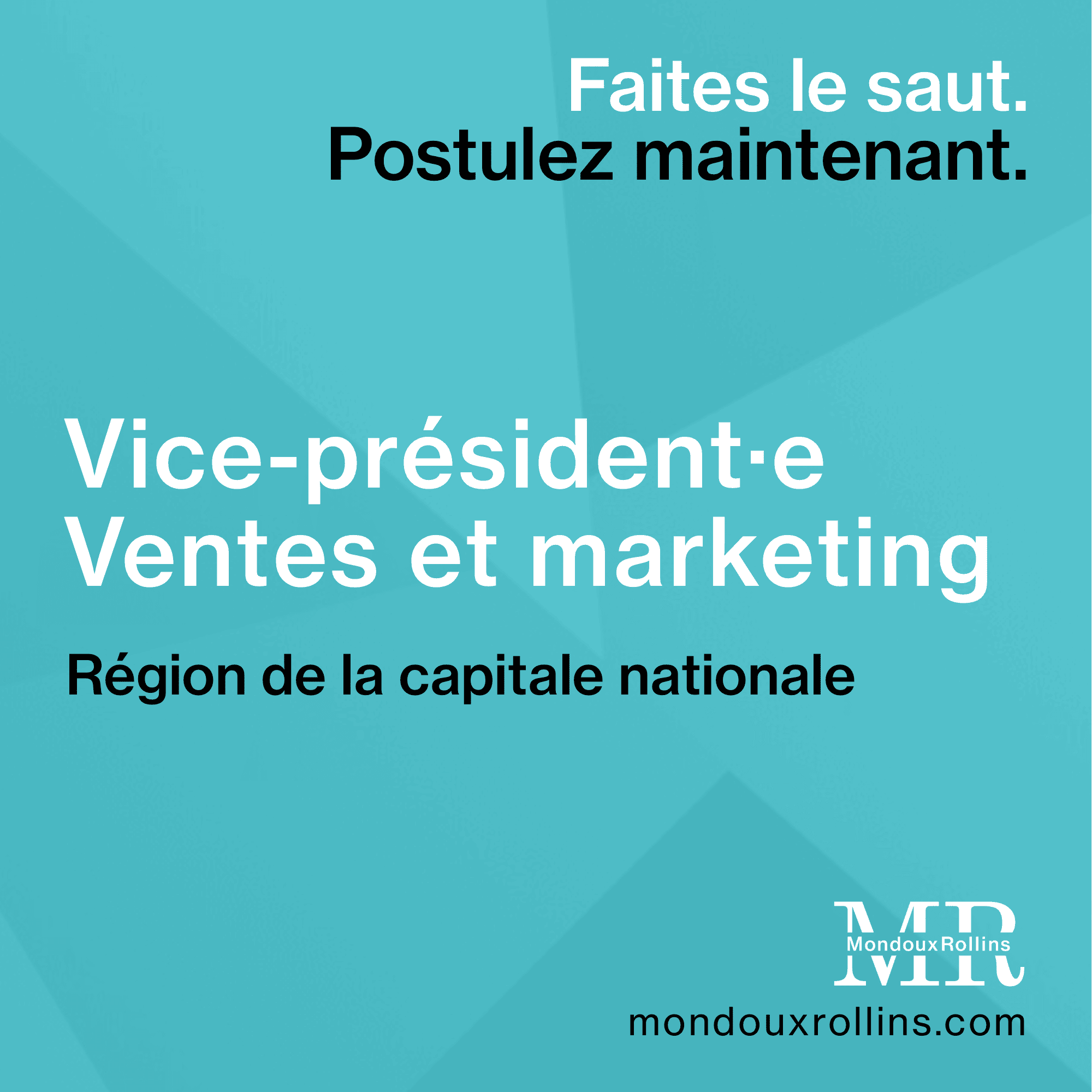 Vice‑président·e Ventes et marketing –&nbsp;Région de la capitale nationale (Ottawa–Gatineau)