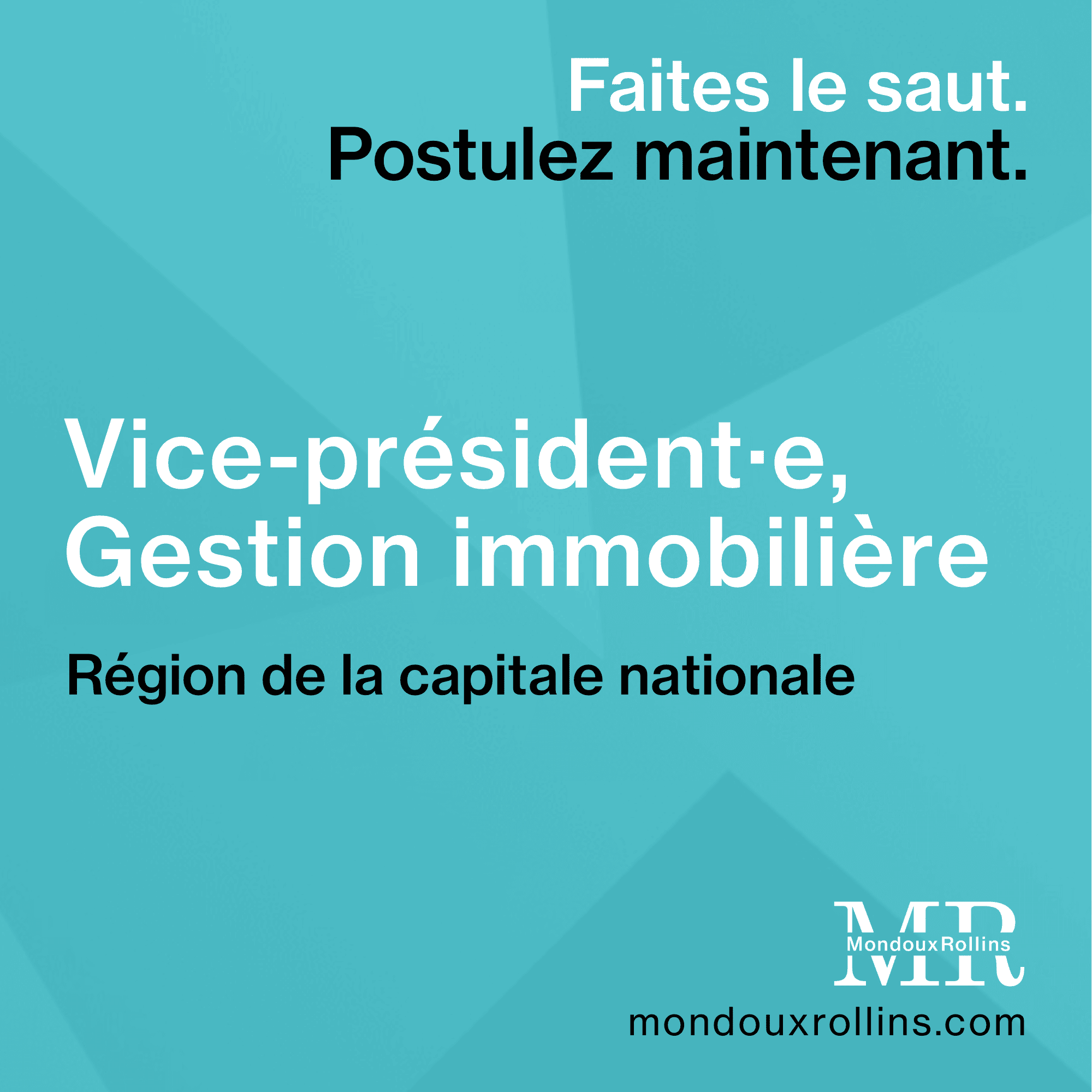 Vice‑président·e, Gestion immobilière –&nbsp;Région de la capitale nationale (Ottawa–Gatineau)