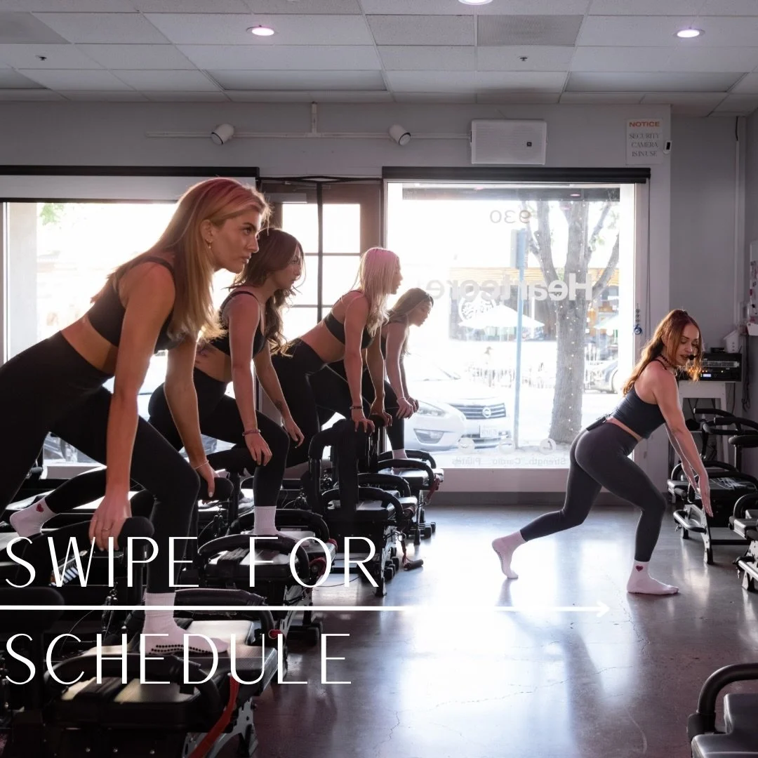 Swipe ➡️ to check our coming week&rsquo;s schedule! ❤️&zwj;🔥💪🏼

#heartcore #heartbreaker #lagree #megaformer #pilates