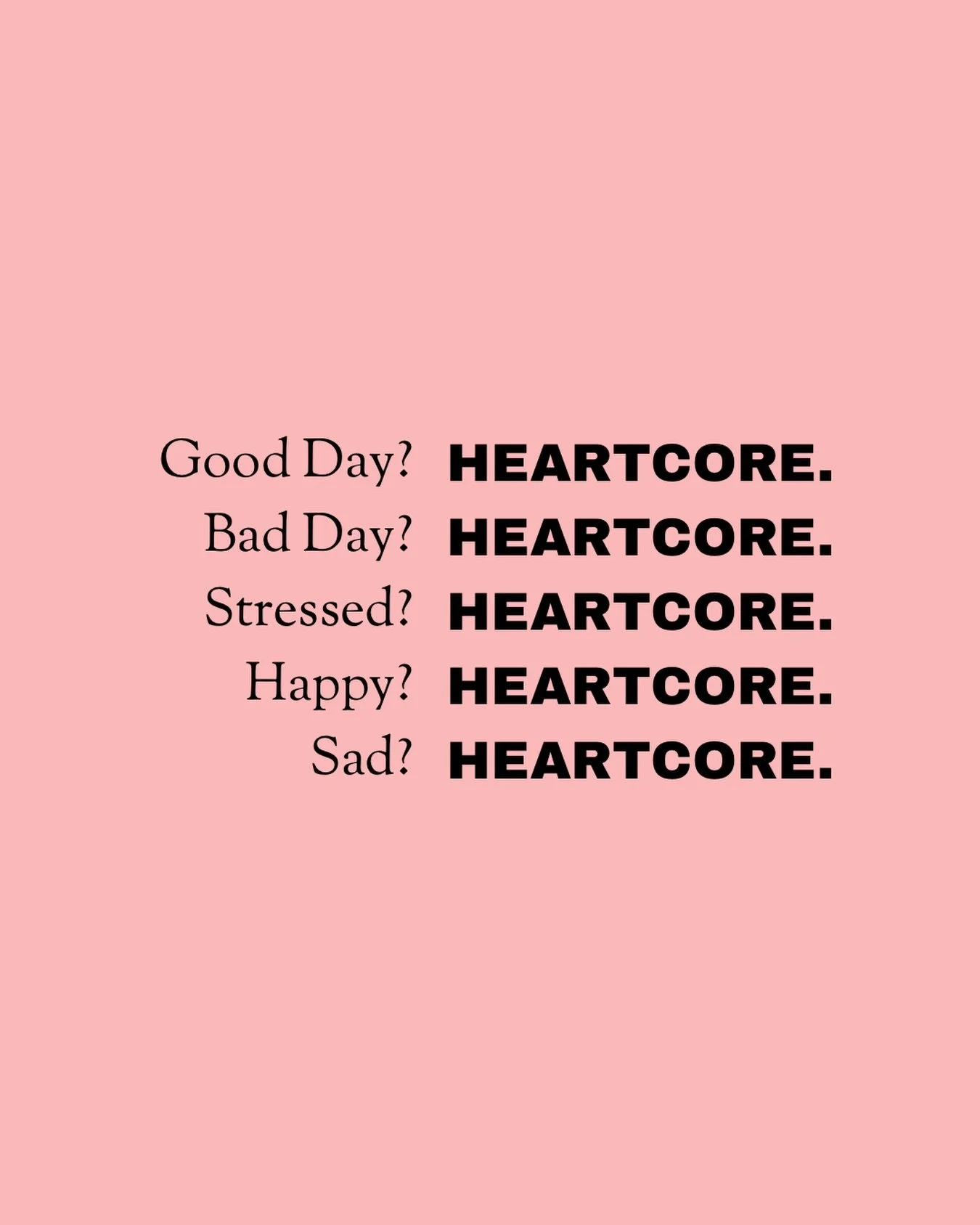 Good days, bad days, and everything in between&hellip; this is your space 🫶🏻✨ #heartcore #heartbreaker #lagree #megaformer #pilates
