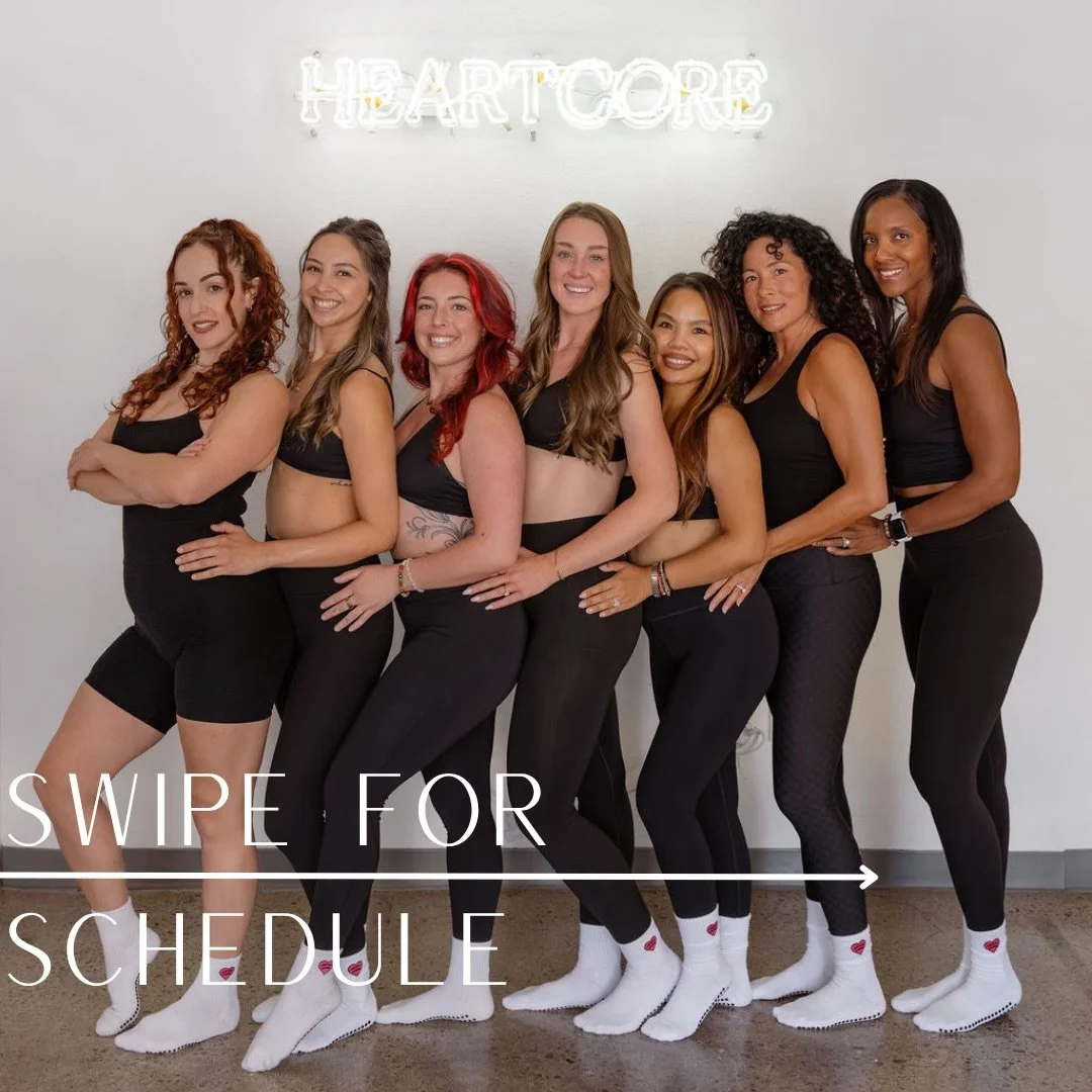 Swipe ➡️ to check our coming week&rsquo;s schedule!! ❤️&zwj;🔥 1 more week left to our challenge!! Let&rsquo;s get it! ✨💕

#heartcore #heartbreakers #lagree #megaformer #pilates