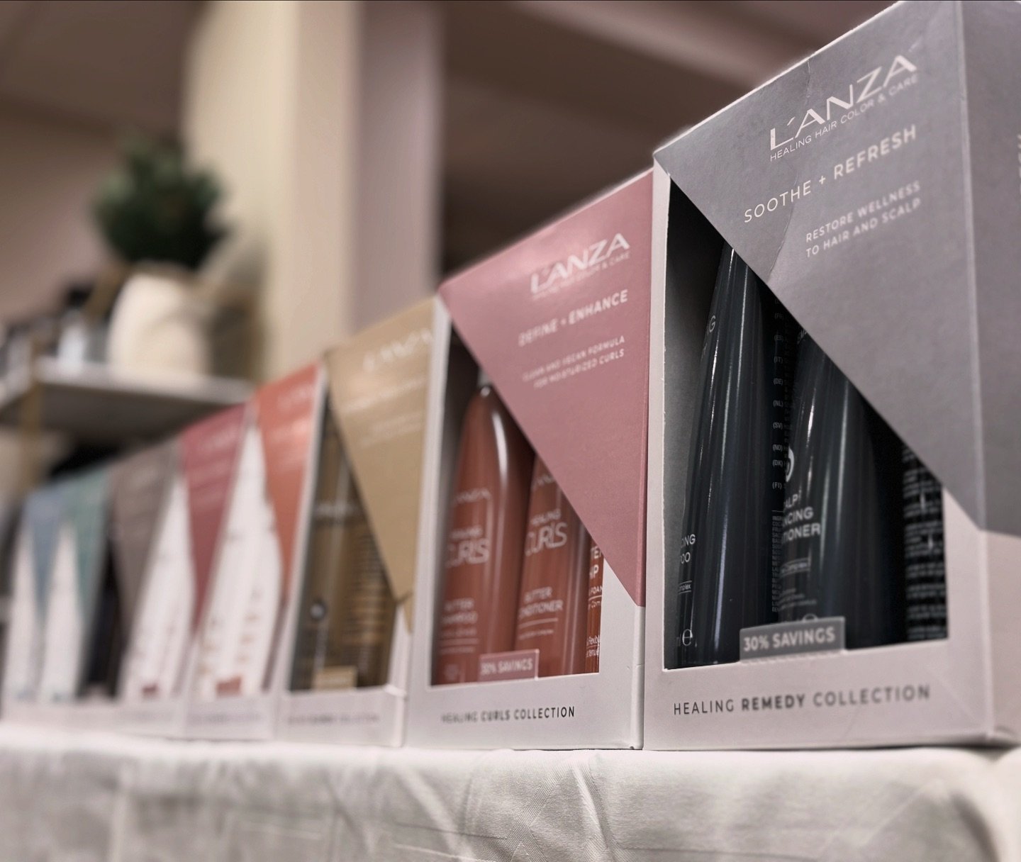 Stock up on L&rsquo;anza products this season with our Holiday trio sets! Now available! 💆&zwj;♀️🧴