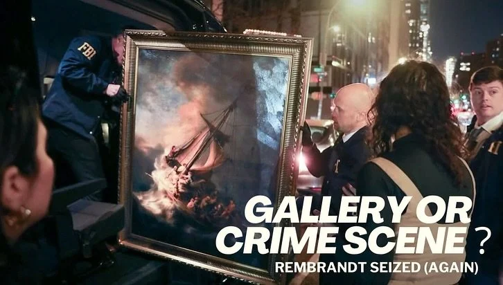 A glimpse into a recent moment at our space &mdash;
Recently at our 231 Chelsea Walls Gallery venue, a striking performance art event unfolded&mdash;blurring the lines between reality and fiction.
The space became the site of a staged &ldquo;FBI raid