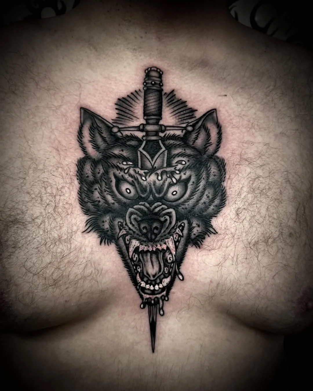 Done by @jacobyoungtattoo at Elm Street Tattoo. Walk-ins and appointments available til 12:00 AM daily. DM @jacobyoungtattoo directly to make an appointment! Wolf for Mason. Done @elmstreettattoo . . . . #tattoos #dallas #dallastexas #elmstreettattoo