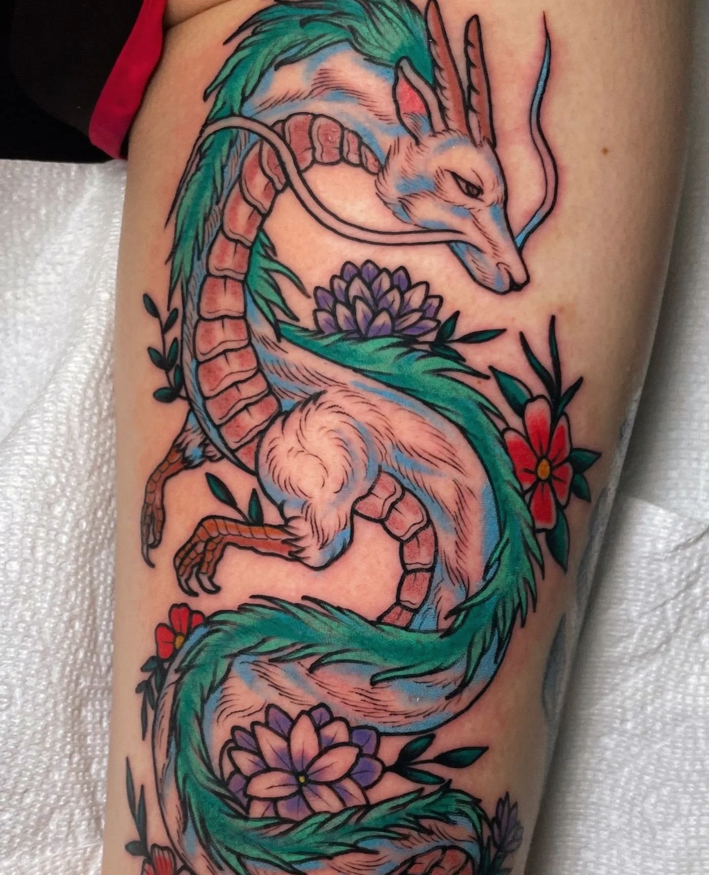 Done by @shanevick6 at #ElmStreetTattoo #DeepEllum #DallasTexas⁠
@heartinhand_arlington⁠
⁠
Contact: www.shanevicktattoo.com⁠
⁠
Booking now 📖 Let&rsquo;s plan something 👌 ⁠
⁠
#dragontattoos #eyetattoo #vikinghelmet ⁠