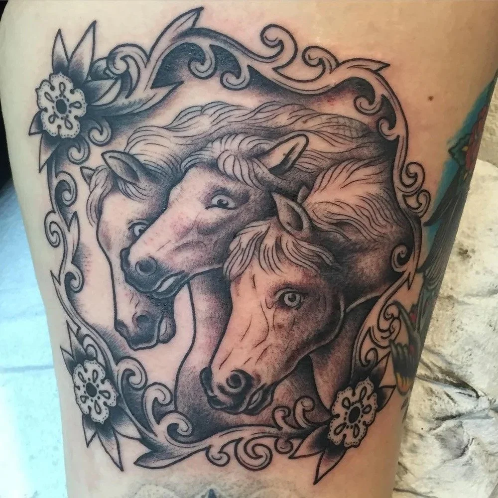 Done by @oliverpecker #ElmStreetTattoo #DallasTexas #DeepEllum⁠
⁠
Pharaoh's Horses Tattoo⁠
⁠
To get tattooed contact: oliverpecker@gmail.com⁠
⁠
#OliverPecker #OliverPeckTattoo #PharaohsHorsesTattoo #BlackAndGreyTraditional⁠