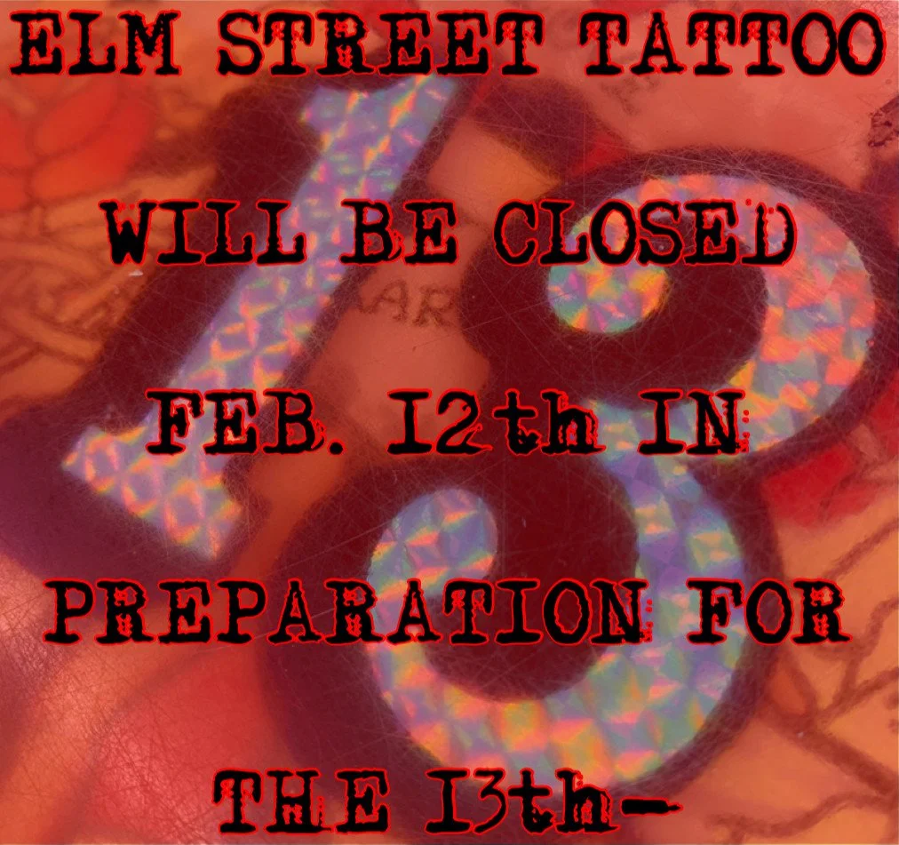 Almost party time... at #ElmStreetTattoo #DallasTexas #DeepEllum ⁠
⁠
For more info please visit: https://www.elmstreettattoo.com/friday-the-13th⁠
⁠
#FridayThe13thTattoos #24HourTattooMarathon ⁠