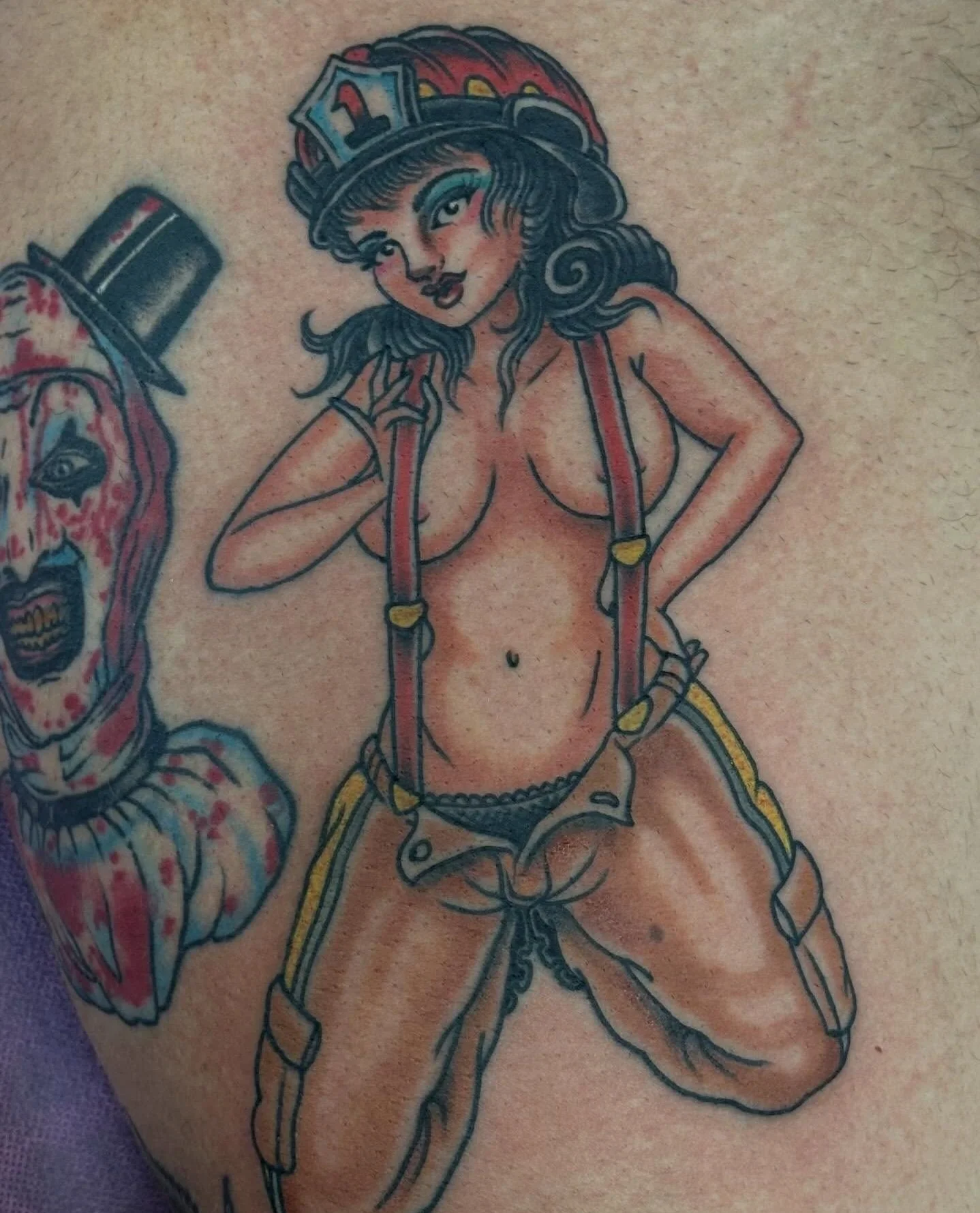 Done by: @austingervaistattoo at #ElmStreetTattoo #DallasTexas #DeepEllum⁠
⁠
Contact: Text (512) 981-8666⁠
⁠
Firefighter babe. ⁠
⁠
#tattoo #firefighter #babe #tattoos ⁠